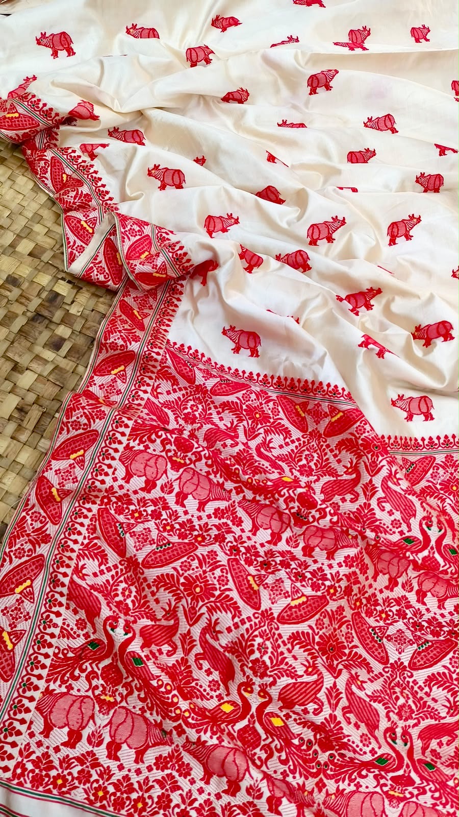 Pure Handwoven Assam Silk Saree