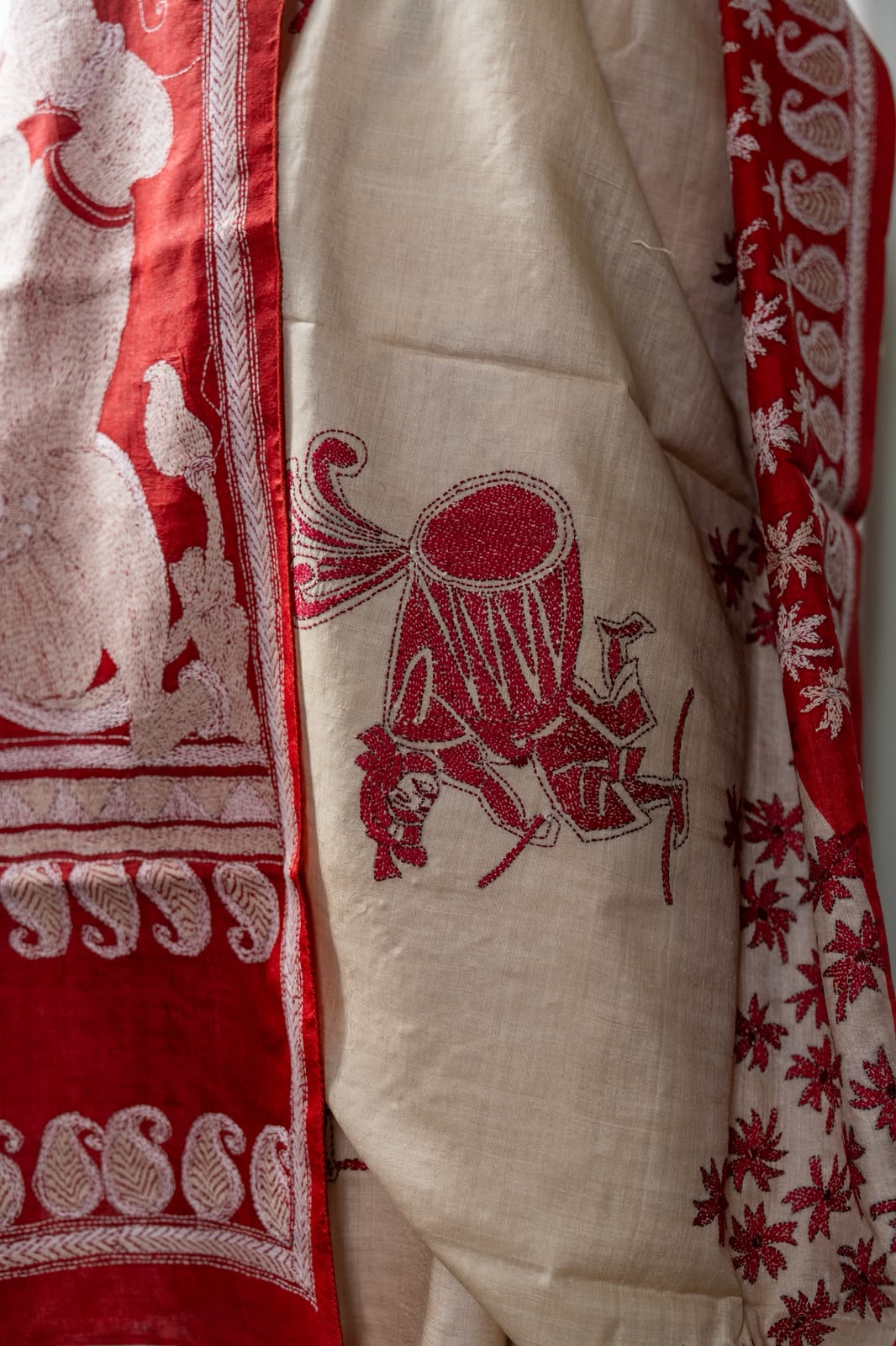 Sharodiya Durga Kantha Gachi Tussar Saree