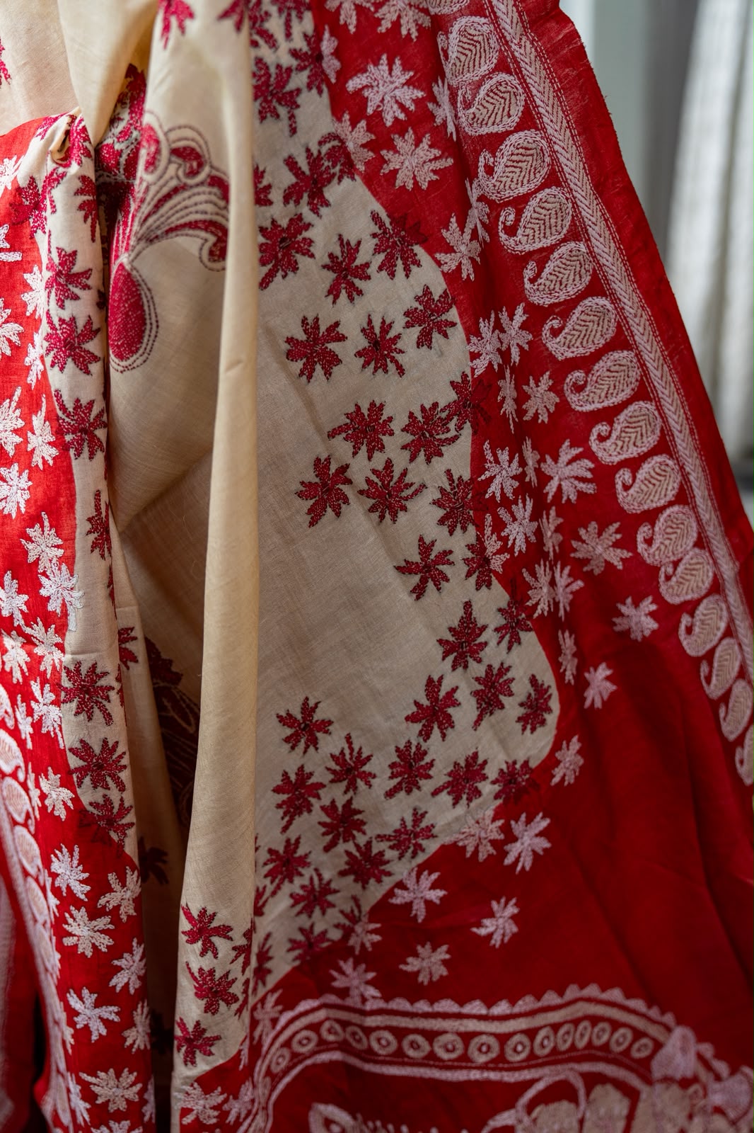 Sharodiya Durga Kantha Gachi Tussar Saree
