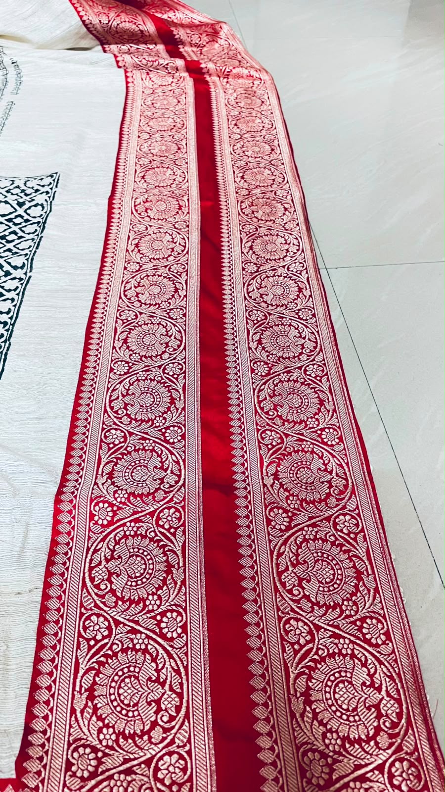 Durga Shakti Pure Gicha Silk Handblock Saree