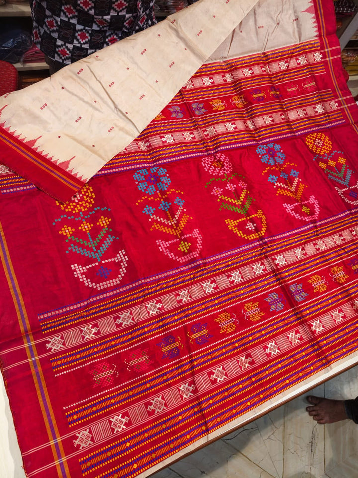 Odisha Handloom – Sambalpuri Fudakumbha Tussar Silk Saree