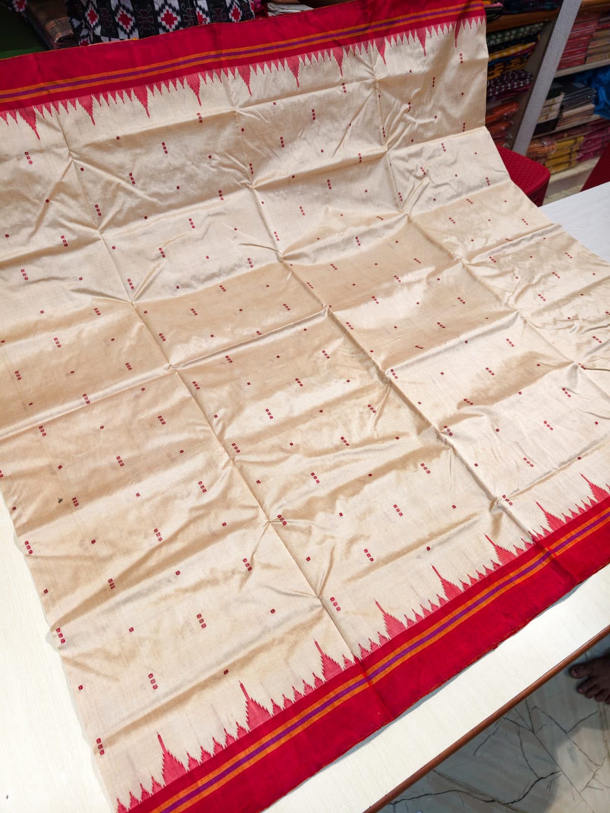 Odisha Handloom – Sambalpuri Fudakumbha Tussar Silk Saree
