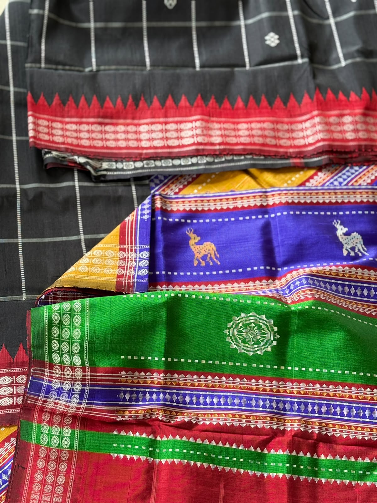 Berhampuri Silk Double Pallu Saree