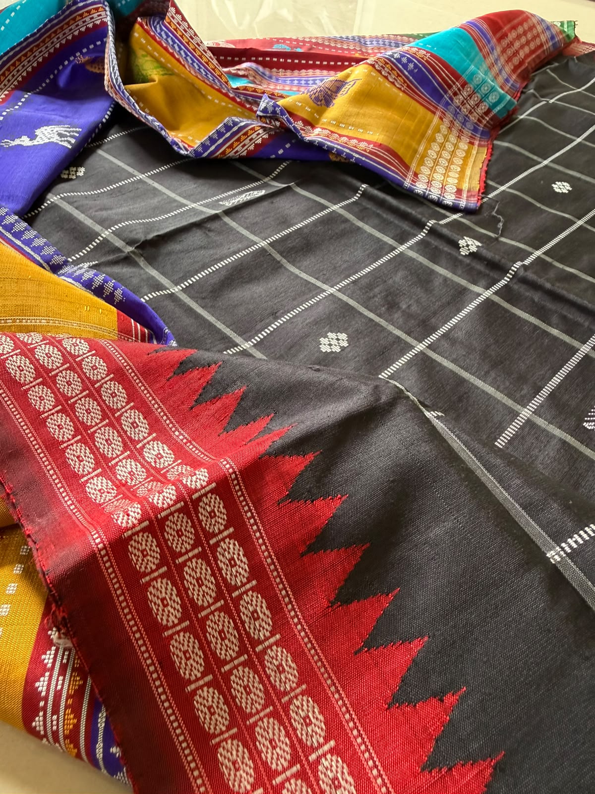Berhampuri Silk Double Pallu Saree