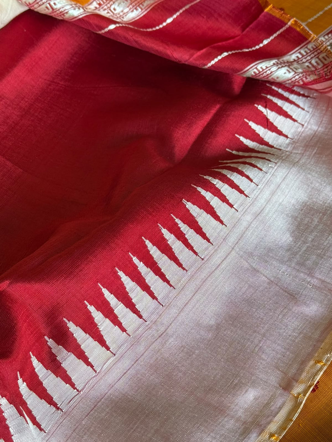 Berhampuri Pure Silk Double Pallu Saree