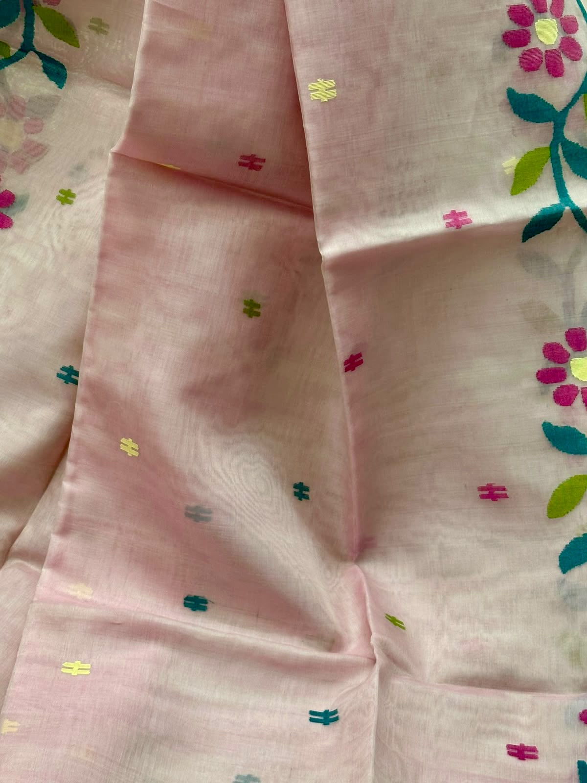 Pure Muslin Needle Jamdani Saree