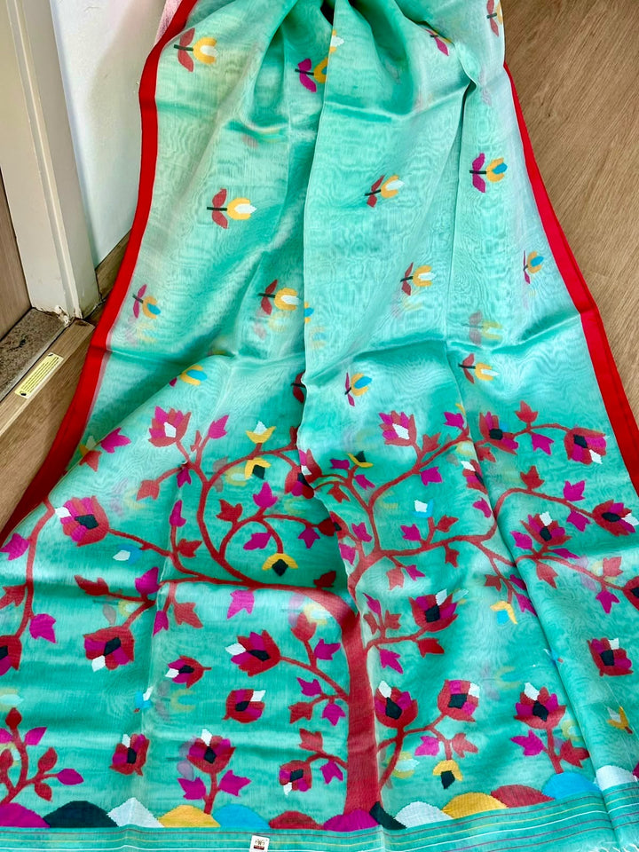 Pure Muslin Needle Jamdani Saree