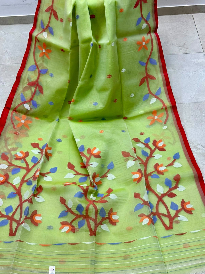 Pure Muslin Needle Jamdani Saree
