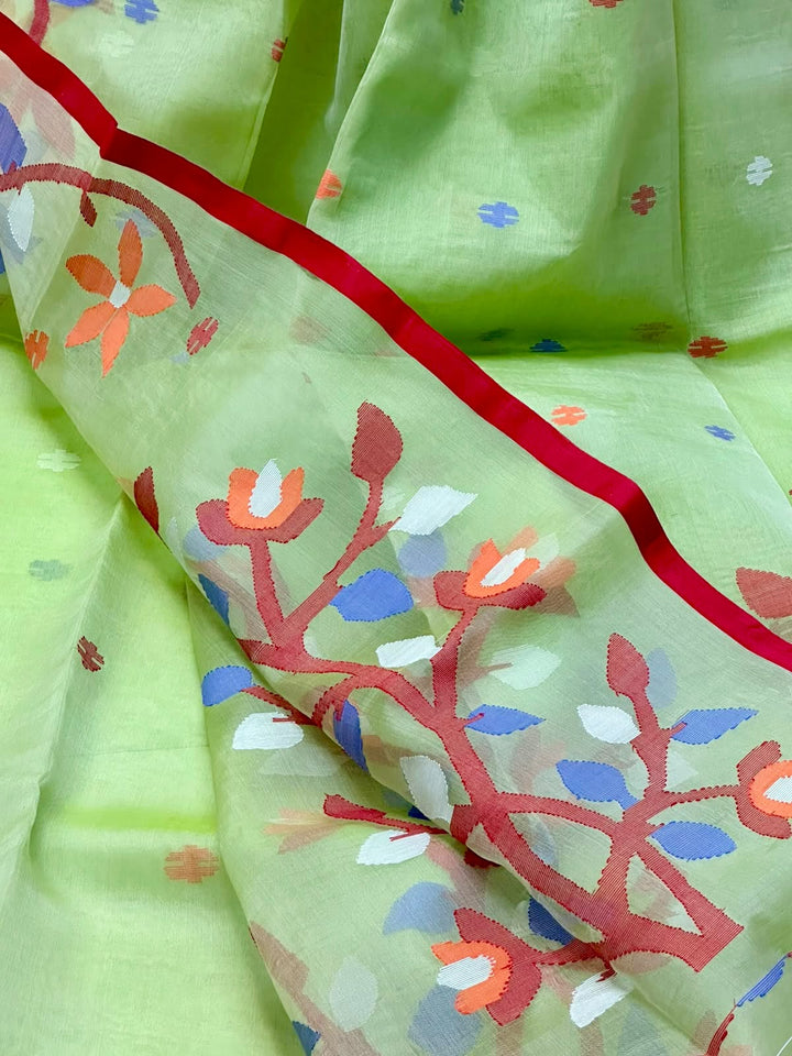 Pure Muslin Needle Jamdani Saree