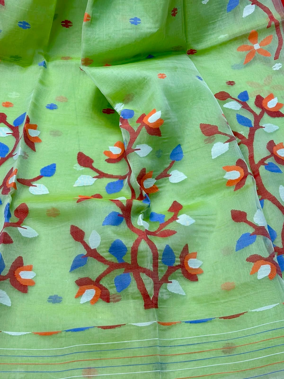 Pure Muslin Needle Jamdani Saree