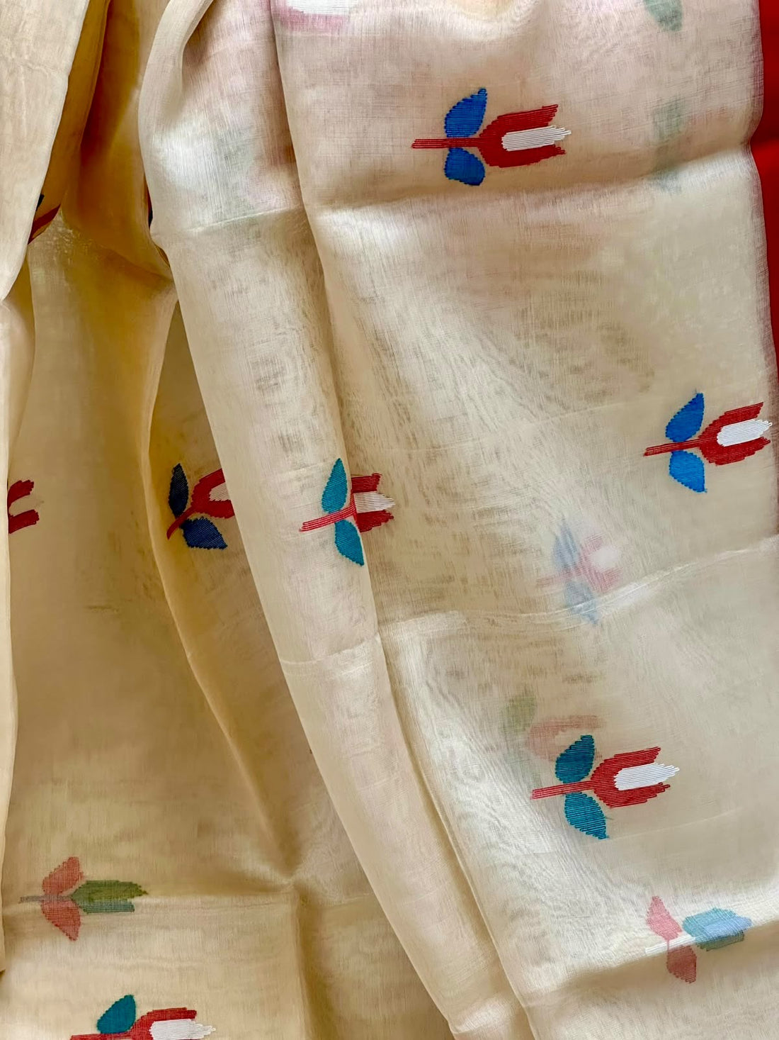 Pure Muslin Needle Jamdani Saree