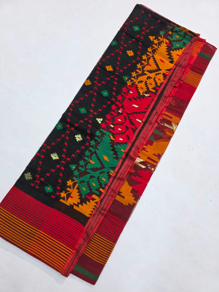 The Dhakai Heritage – Authentic Bangladeshi Half-Silk Jamdani Saree