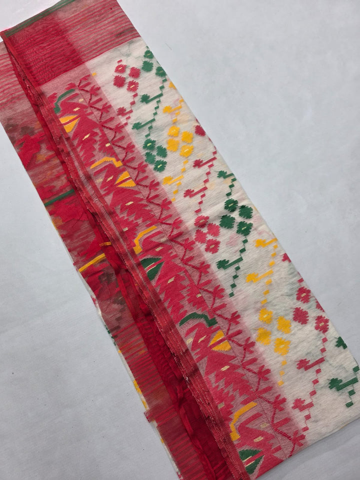 Bangladeshi Dhakai Jamdani Half Silk Saree