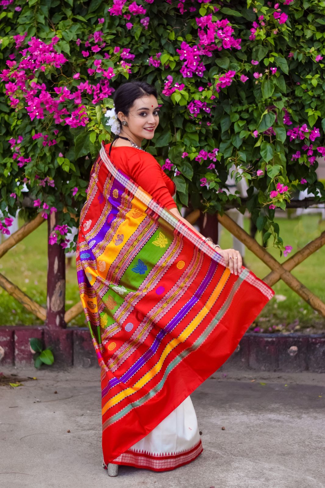 Royal Grandeur Berhampuri Pure Silk Saree