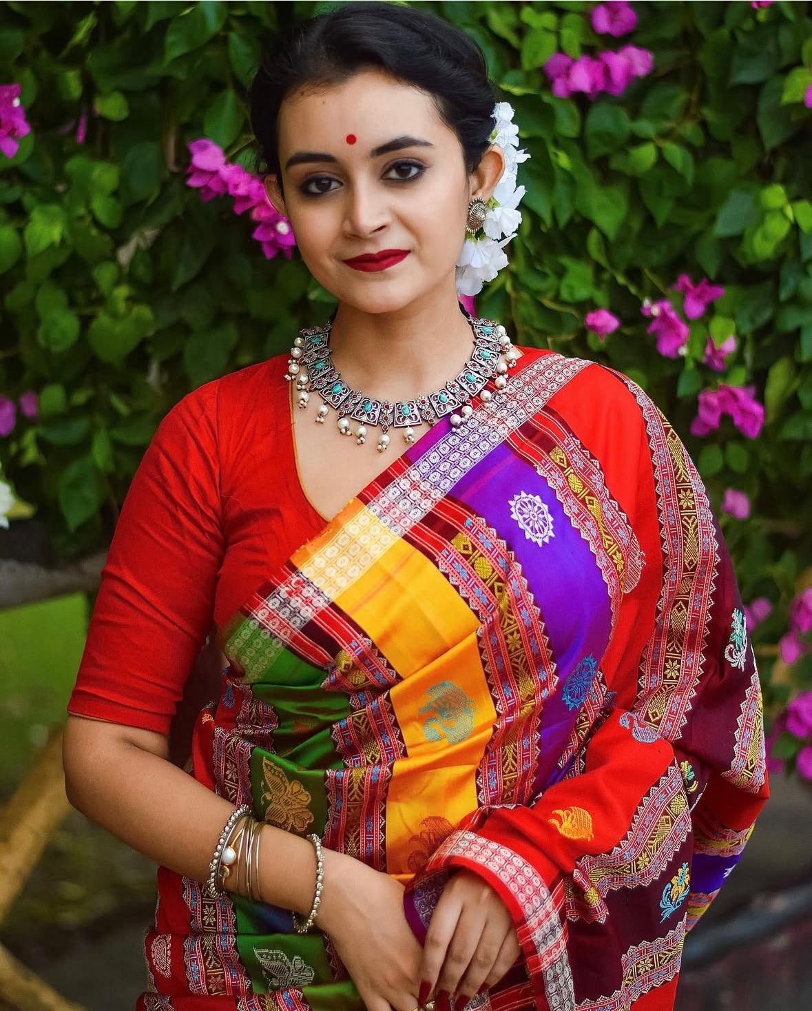 Royal Grandeur Berhampuri Pure Silk Saree