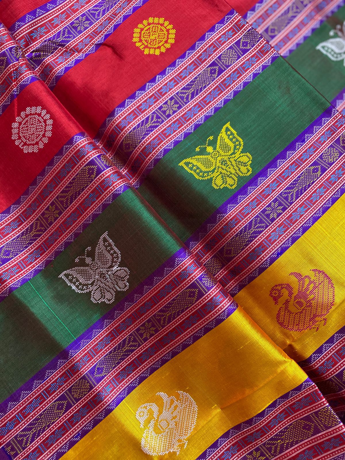 Royal Grandeur Berhampuri Pure Silk Saree
