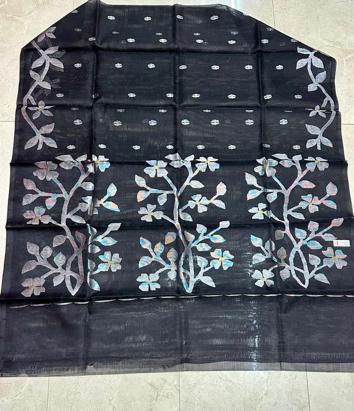 Pure Muslin Needle Jamdani Saree (Copy)
