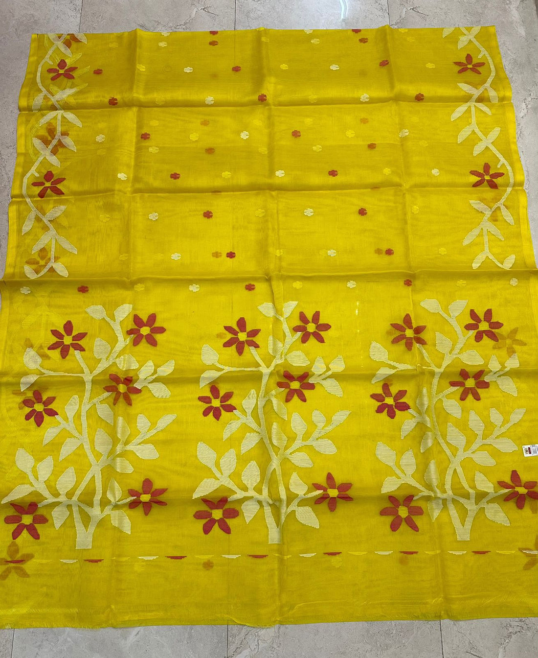 Pure Muslin Needle Jamdani Saree