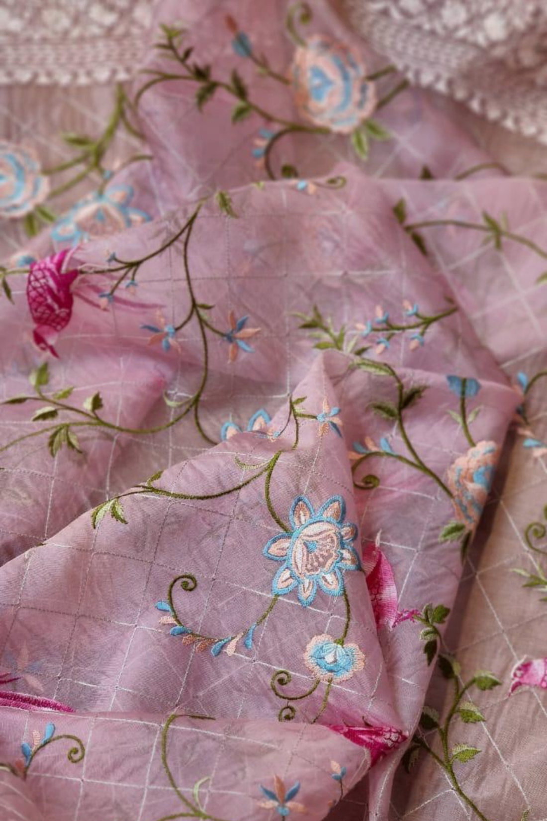 Parsi Jaal Organza Silk Saree