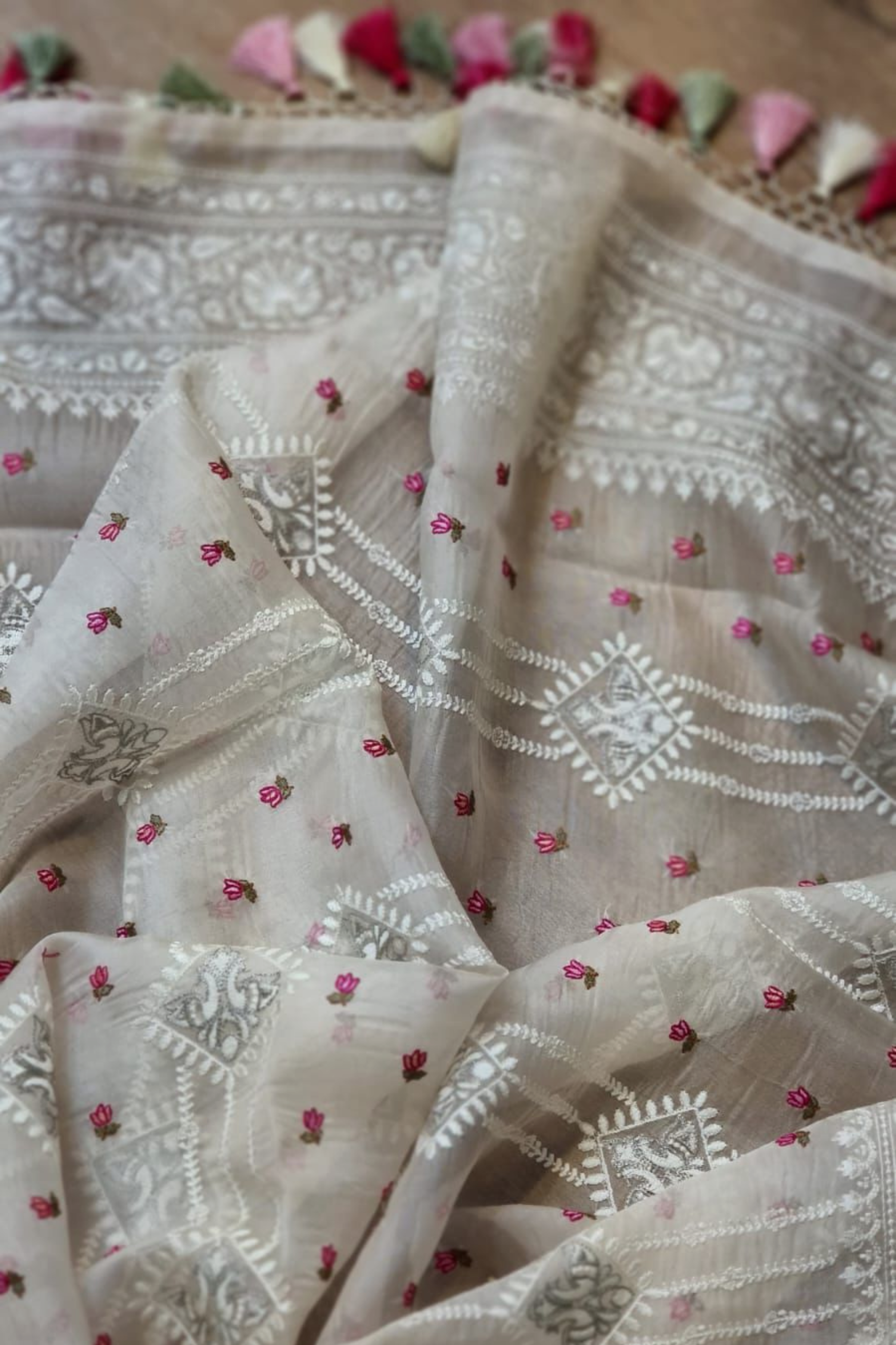 Noor Organza Silk Saree