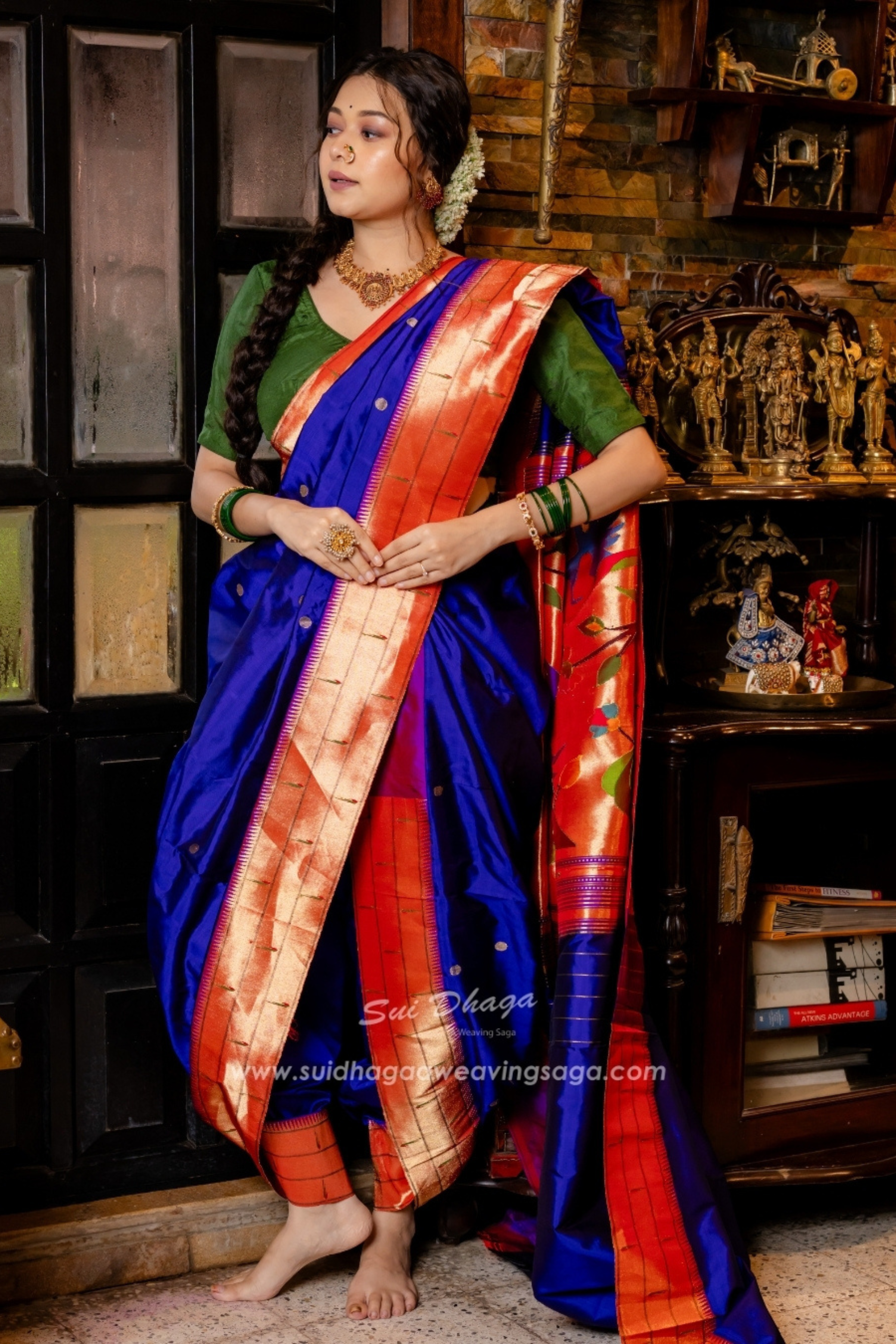 Paithani Triple Muniya Pure Silk Saree