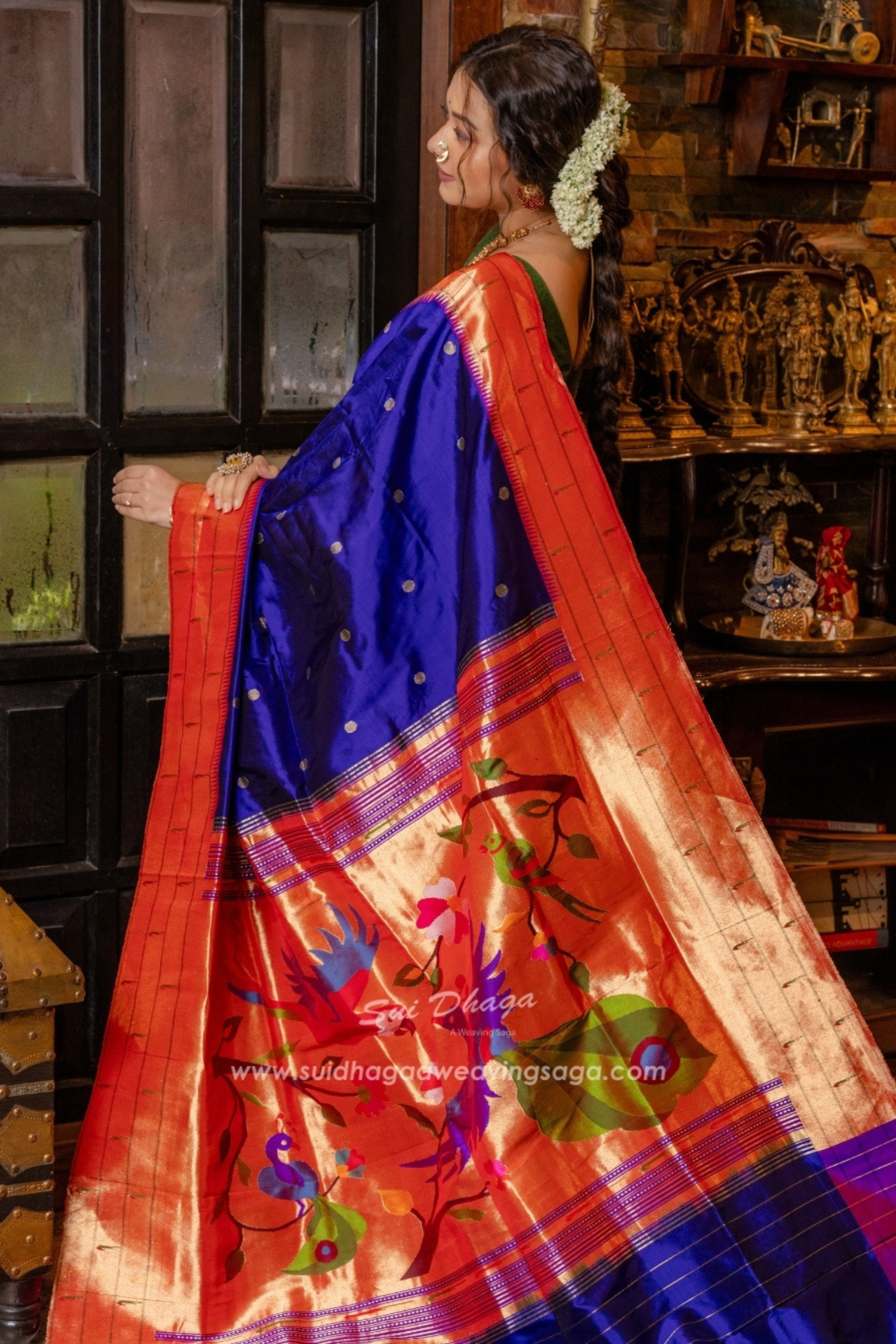 Paithani Triple Muniya Pure Silk Saree