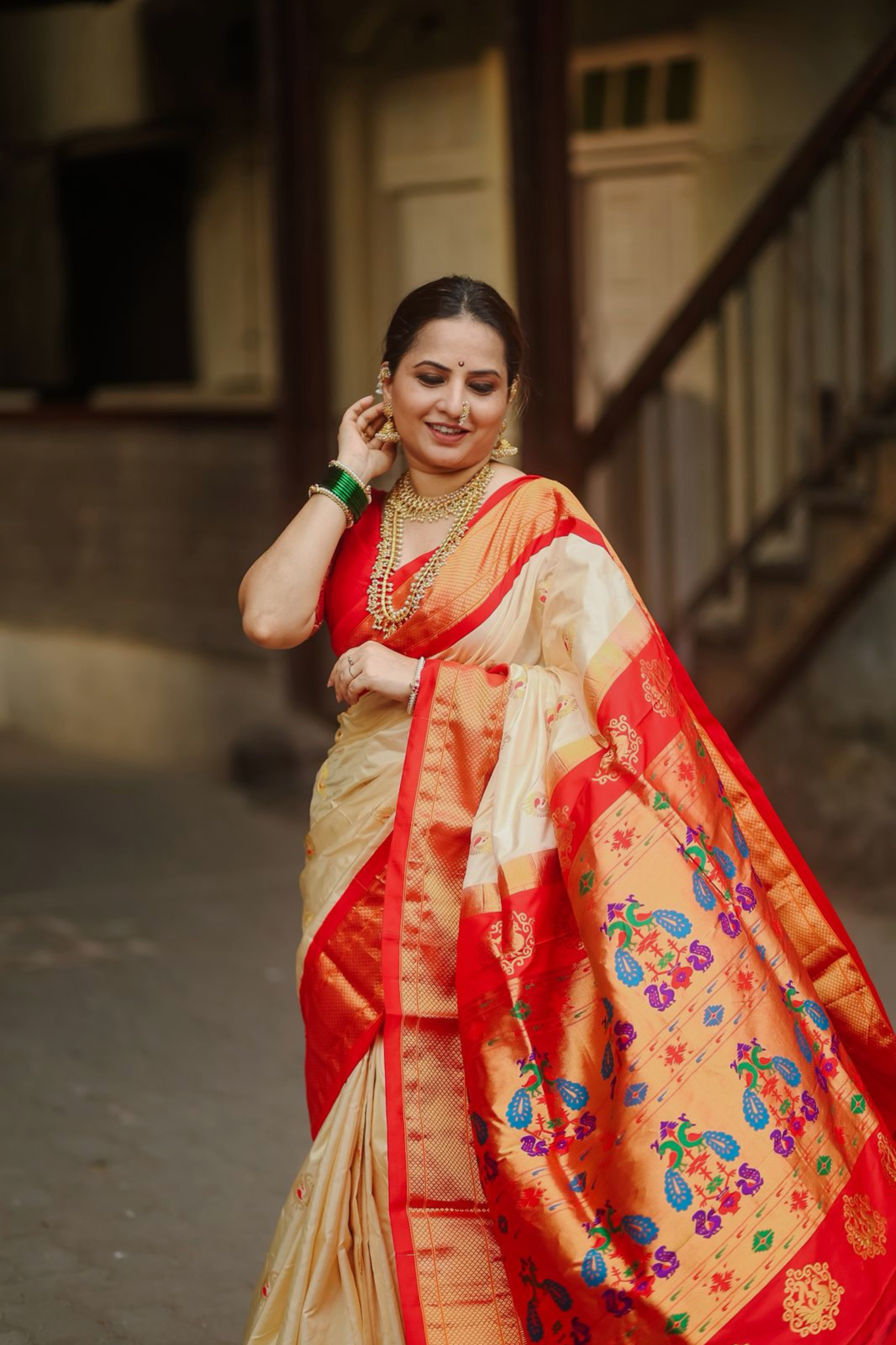 Royal Peacock Paithani Saree