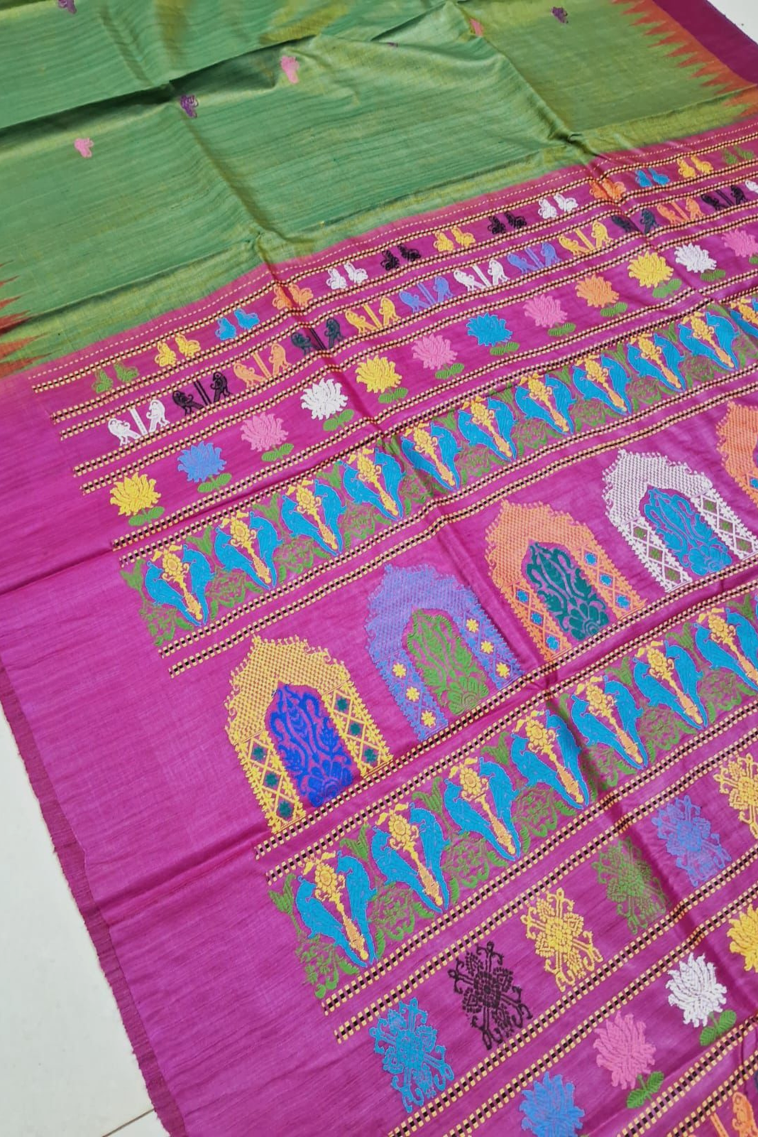 Temple Grace Gopalpur Tussar Silk Saree