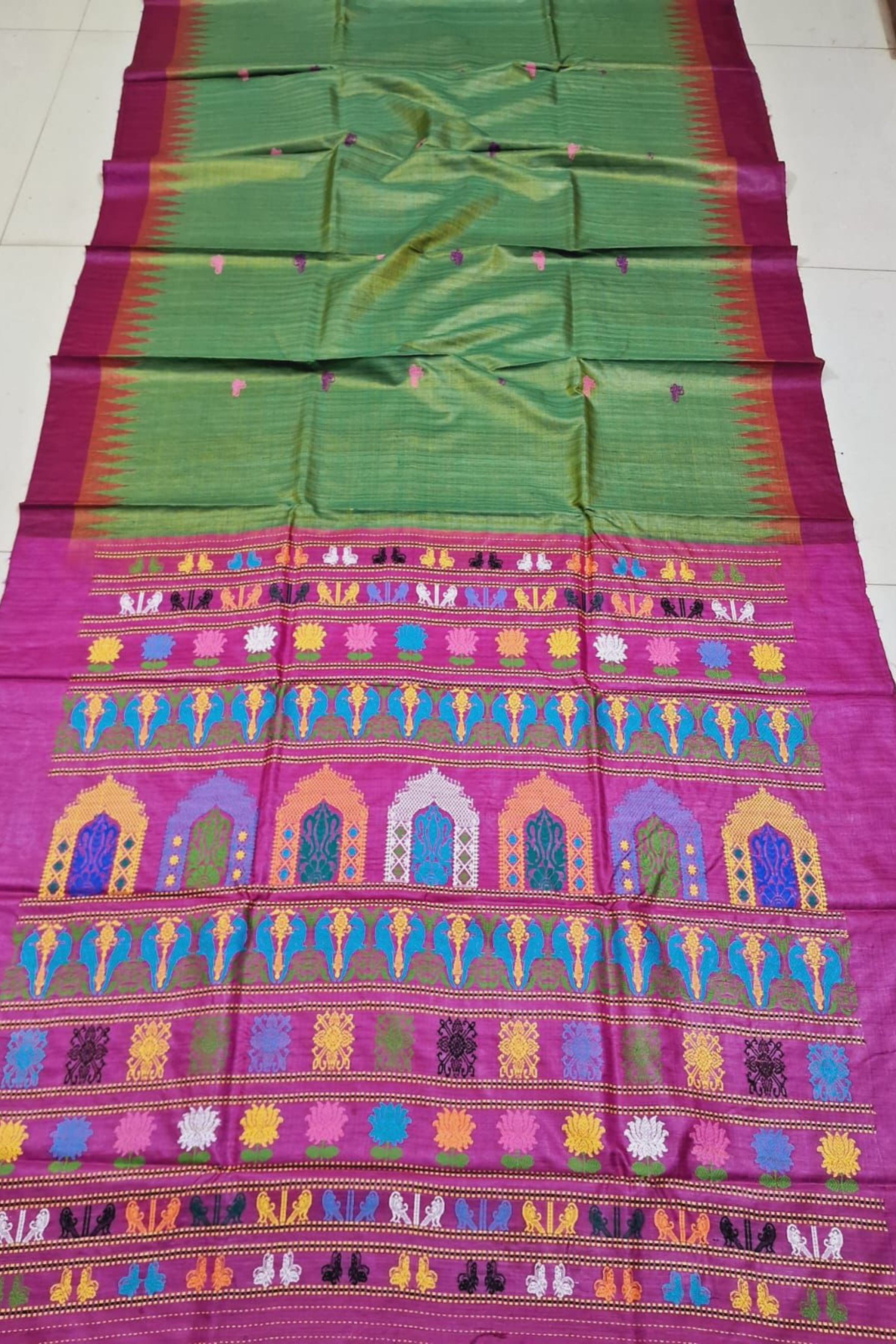 Temple Grace Gopalpur Tussar Silk Saree