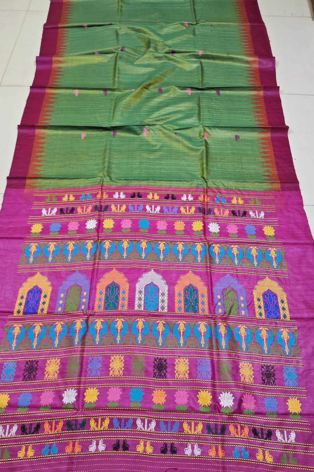 Temple Grace Gopalpur Tussar Silk Saree