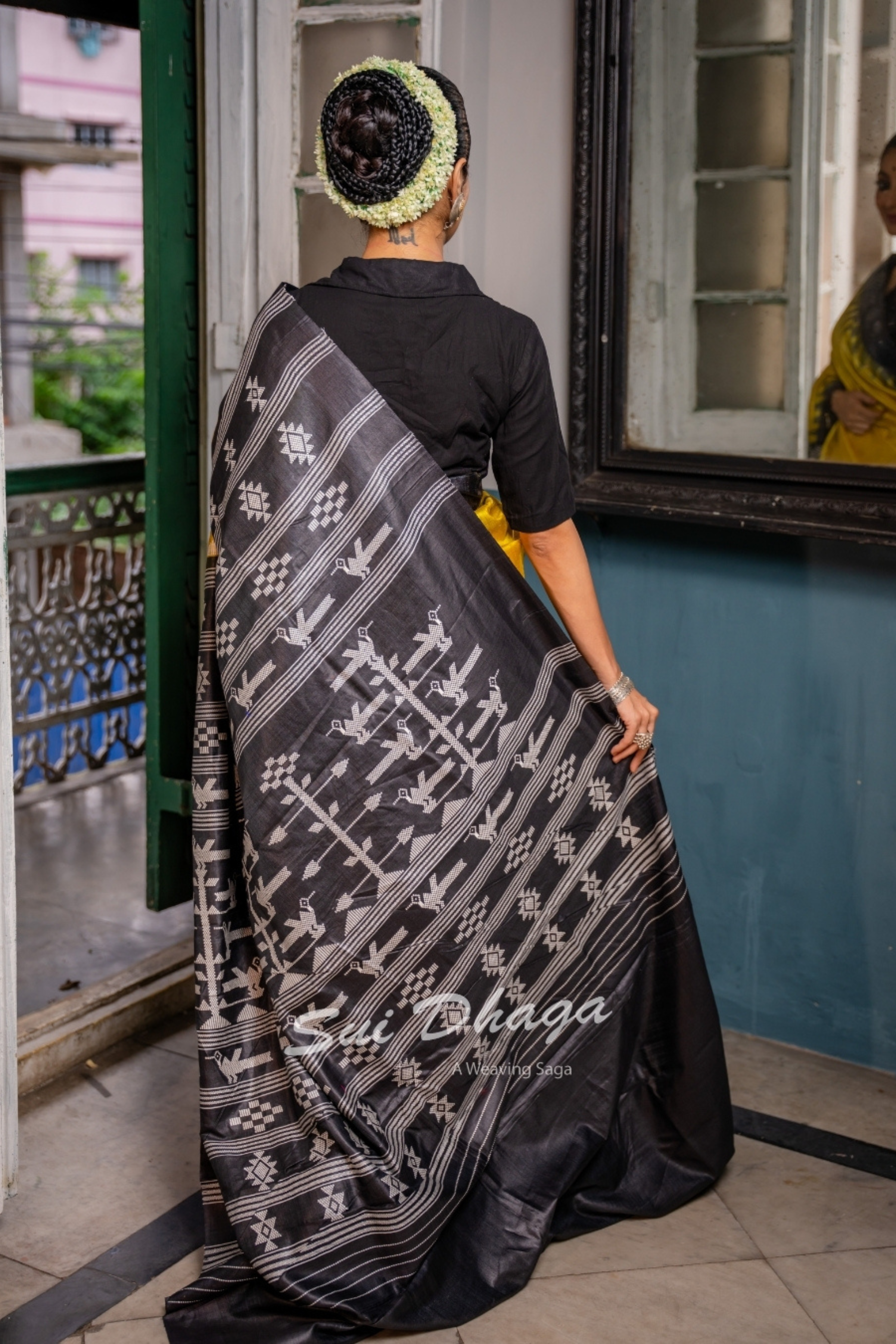 Gopalpur Yellow Tussar Silk Saree