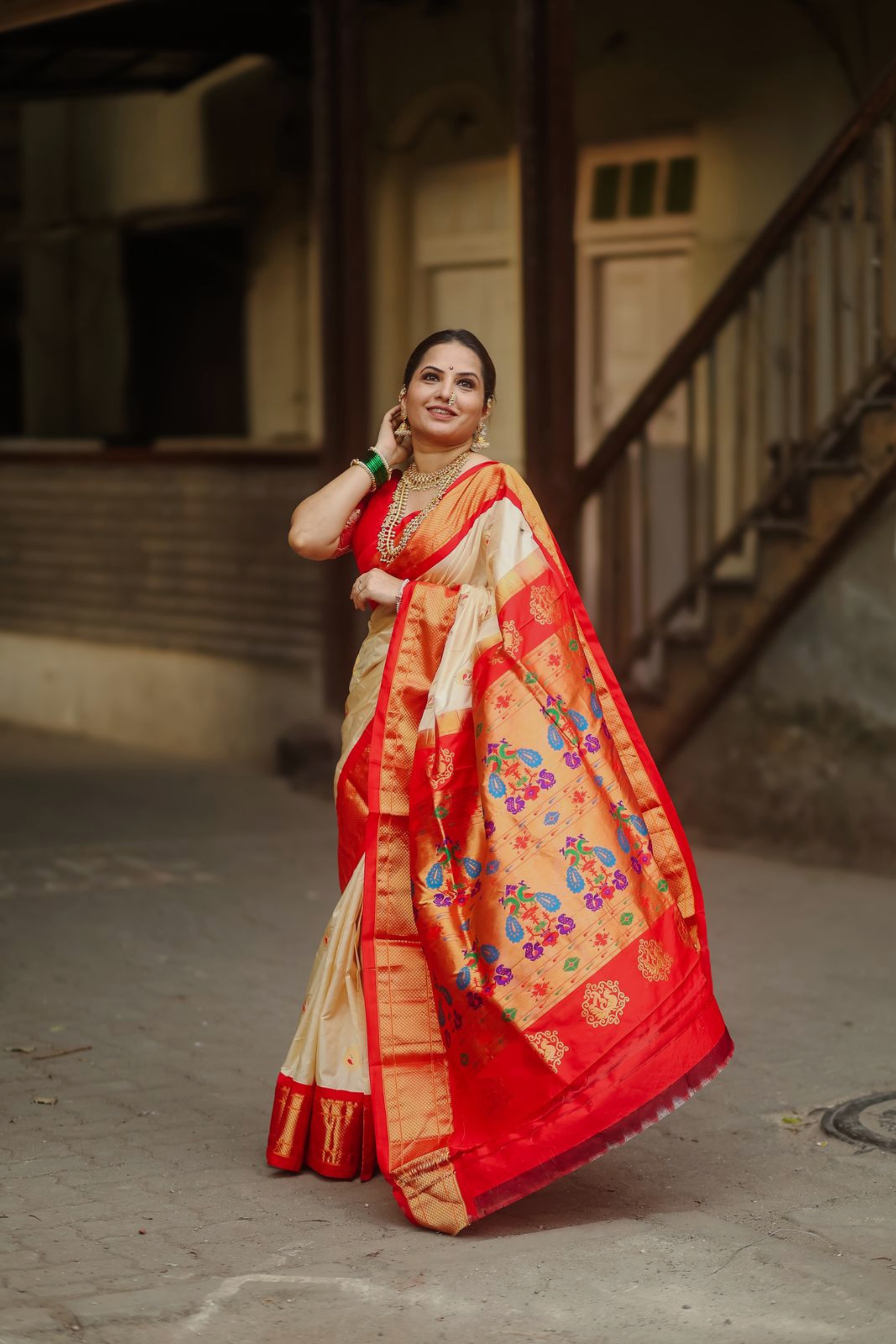 Royal Peacock Paithani Saree