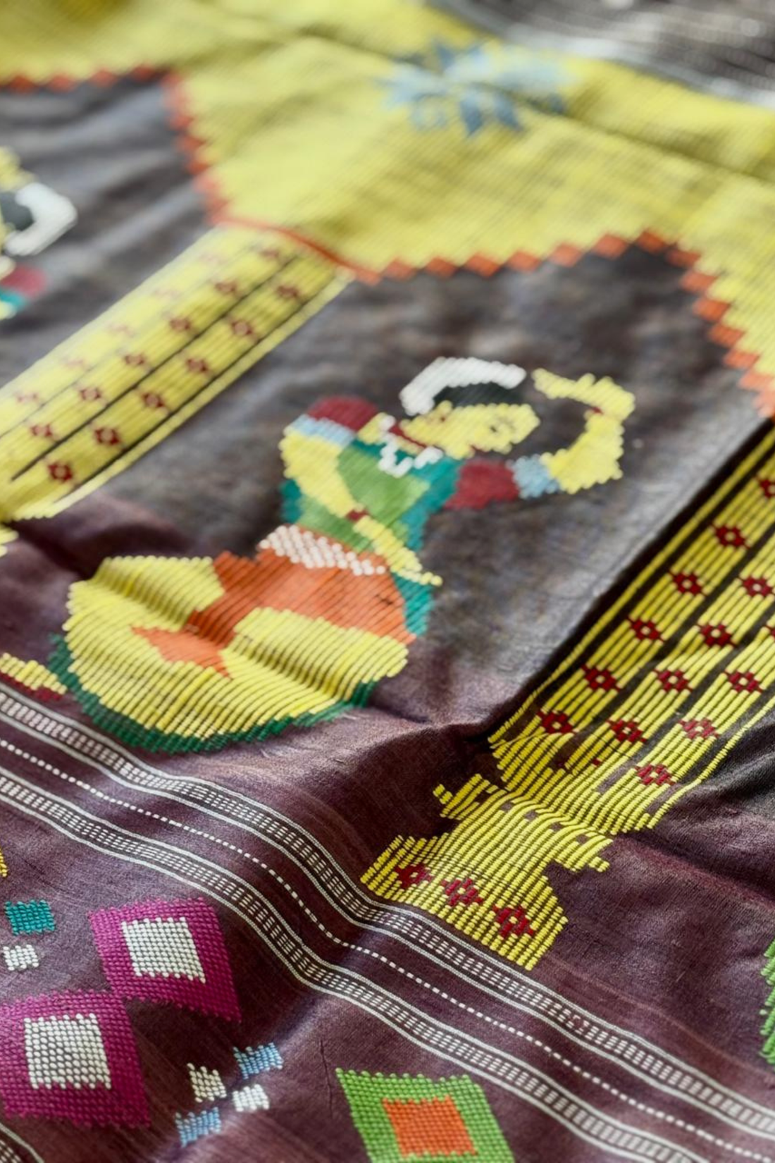 Gopalpur Pure Tussar Saree with Nartaki Design