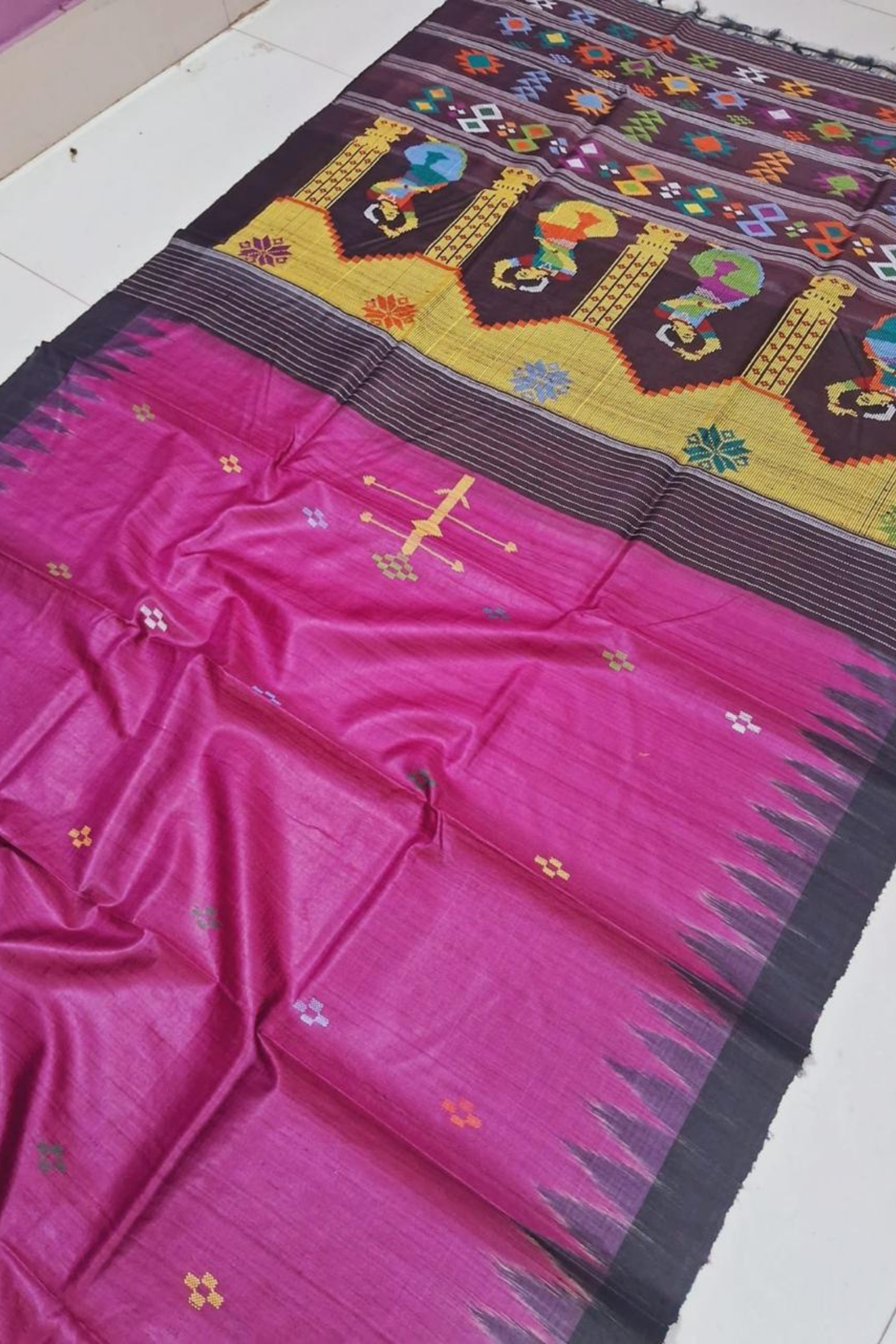 Gopalpur Pure Tussar Saree with Nartaki Design
