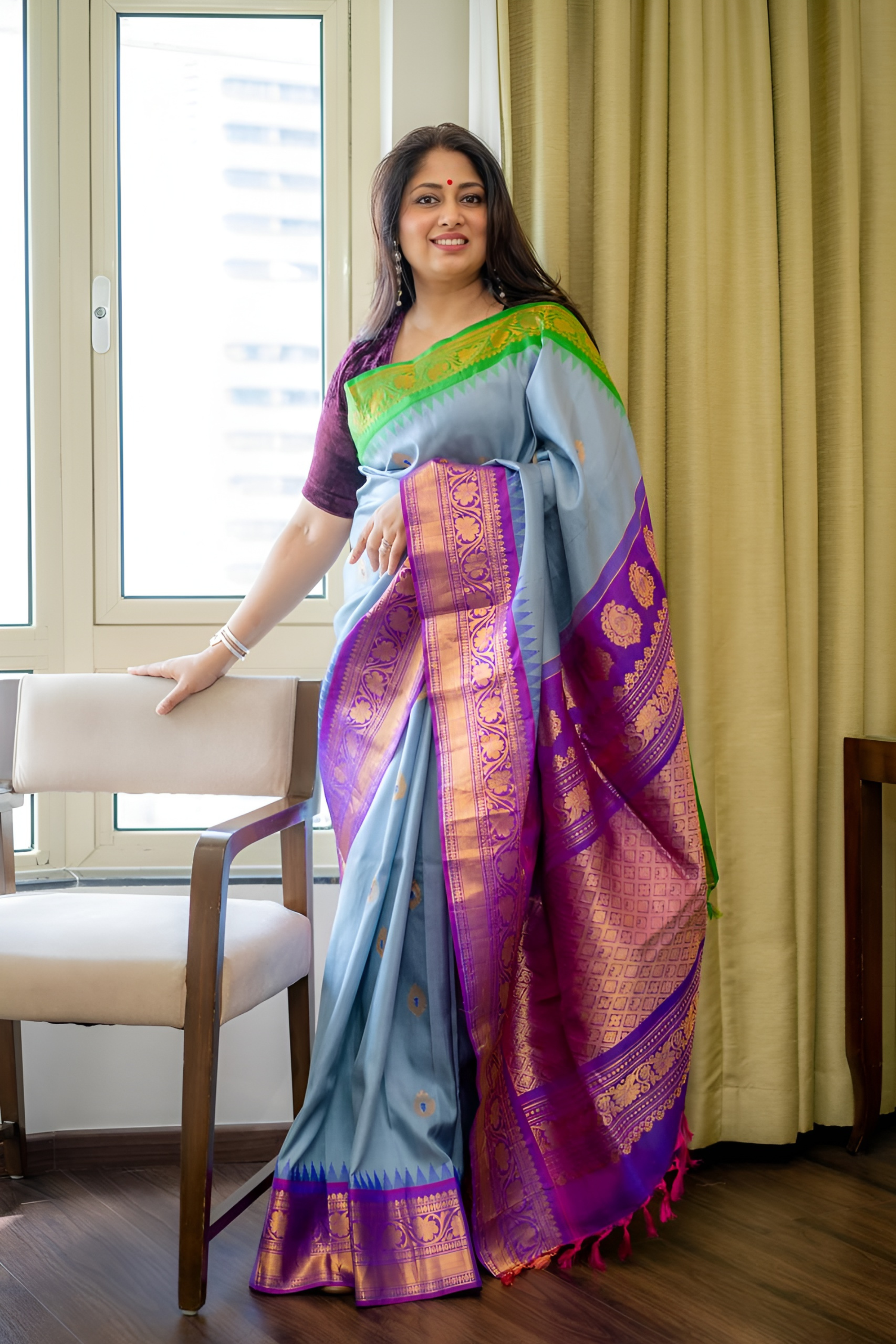 Regal Radiance Gadwal Pure Silk Saree