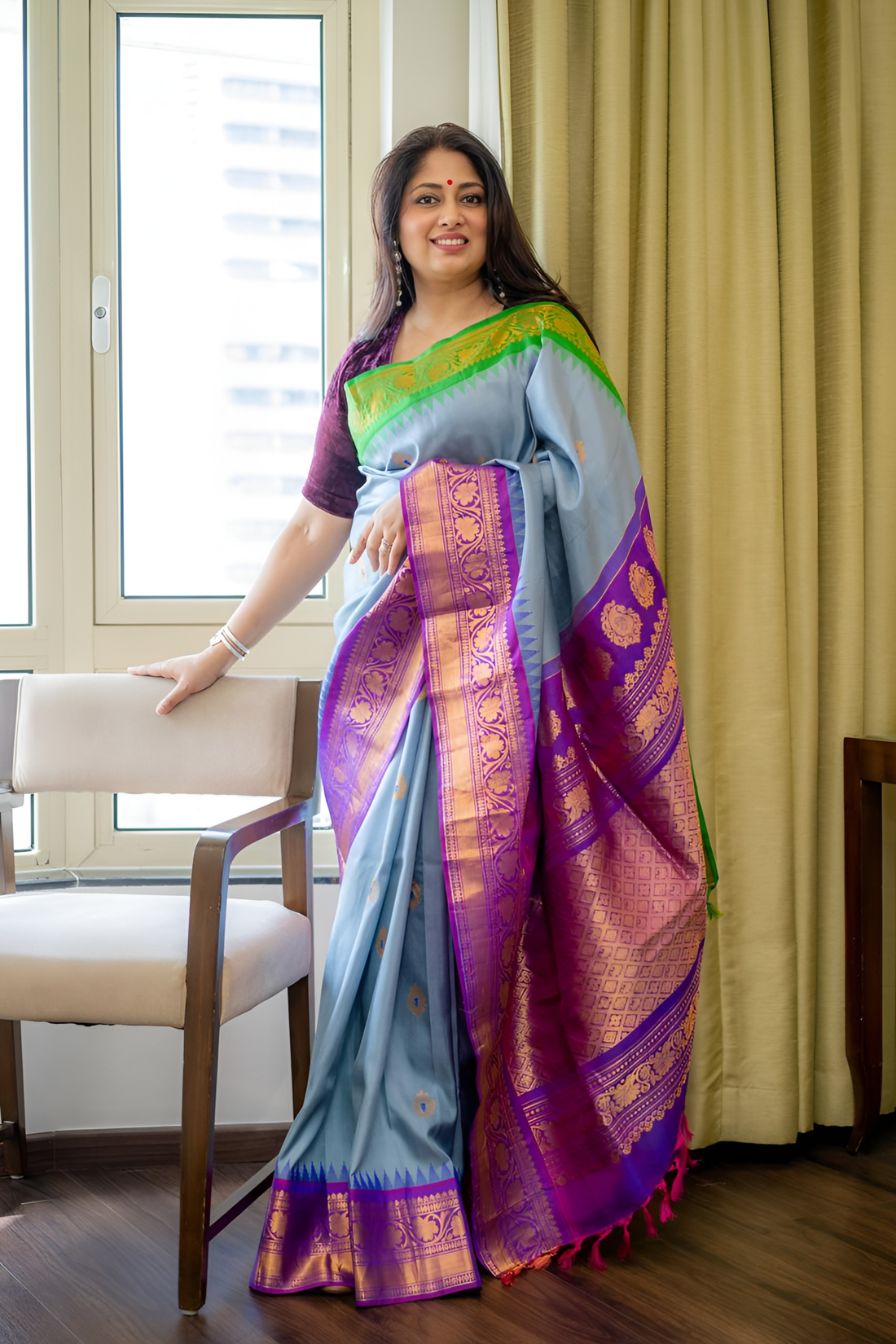 Regal Radiance Gadwal Pure Silk Saree