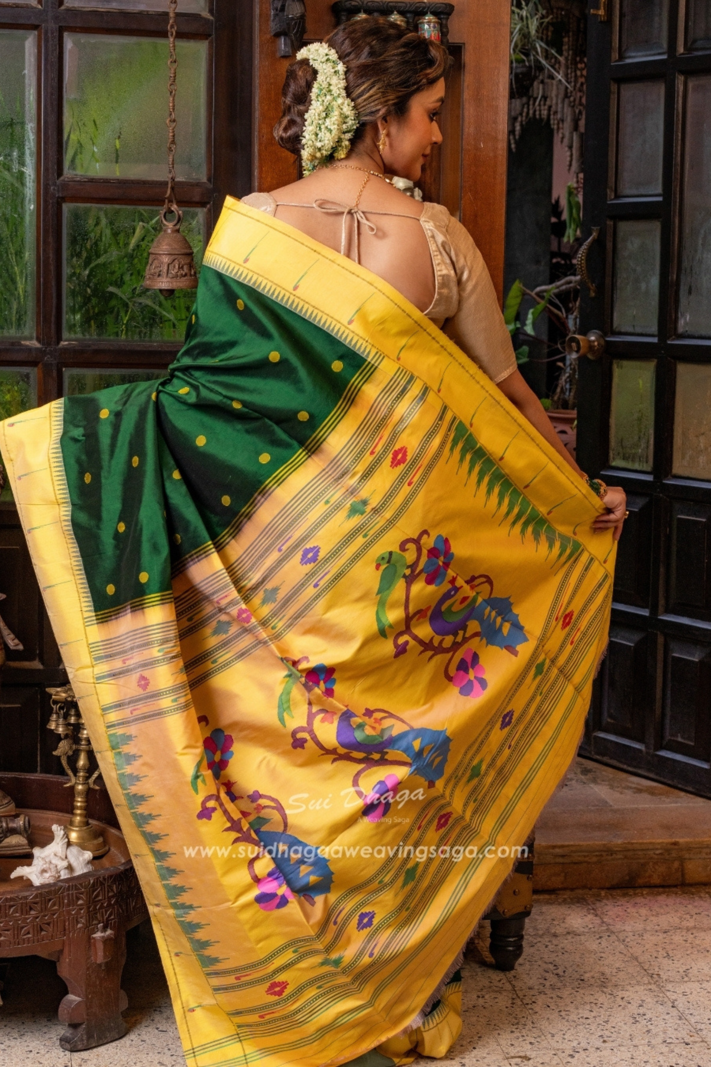 Muniya Pure Silk Paithani Saree