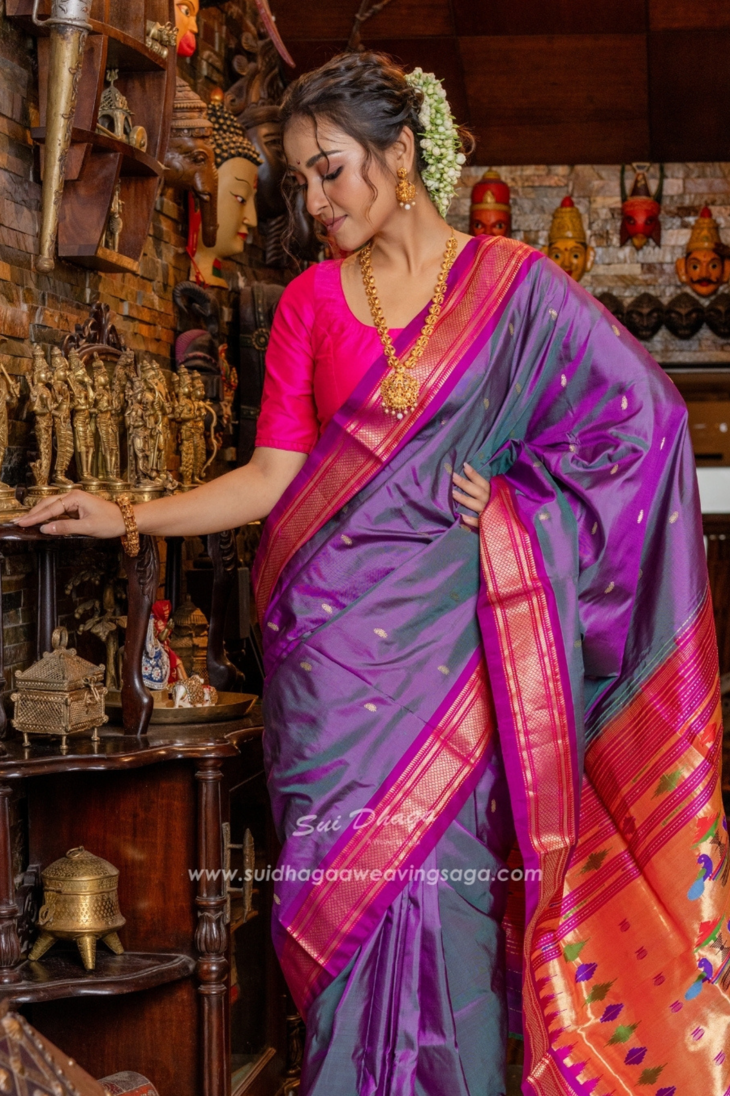 Dual-Tone Pure Silk Saree
