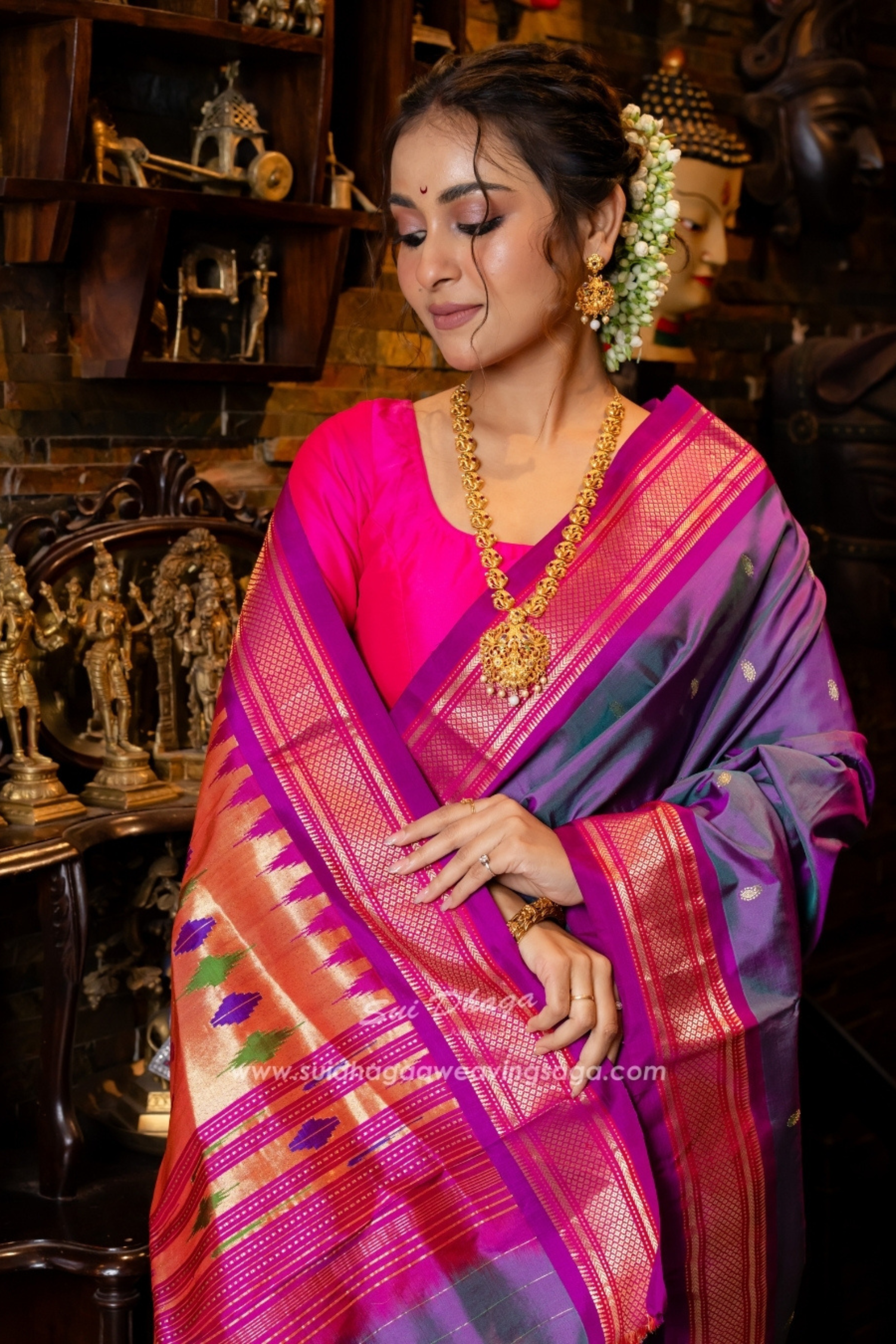 Dual-Tone Pure Silk Saree