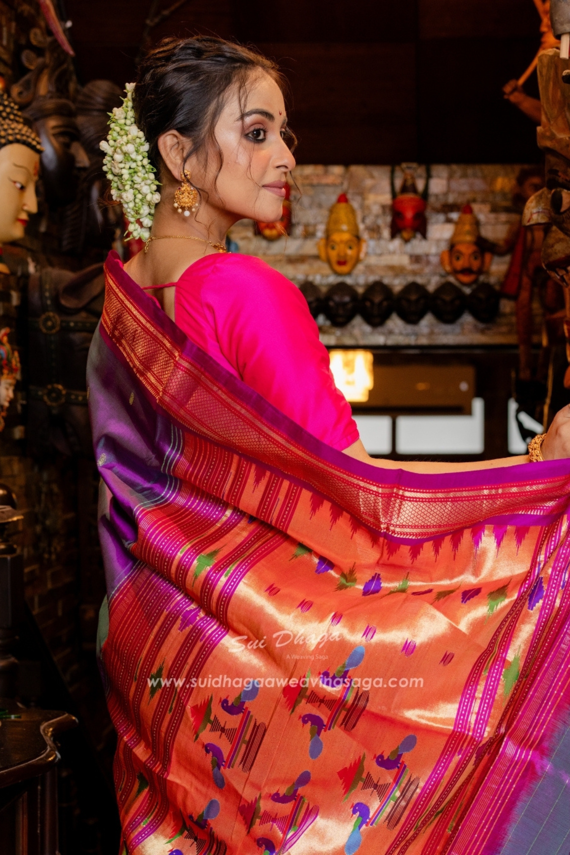 Dual-Tone Pure Silk Saree