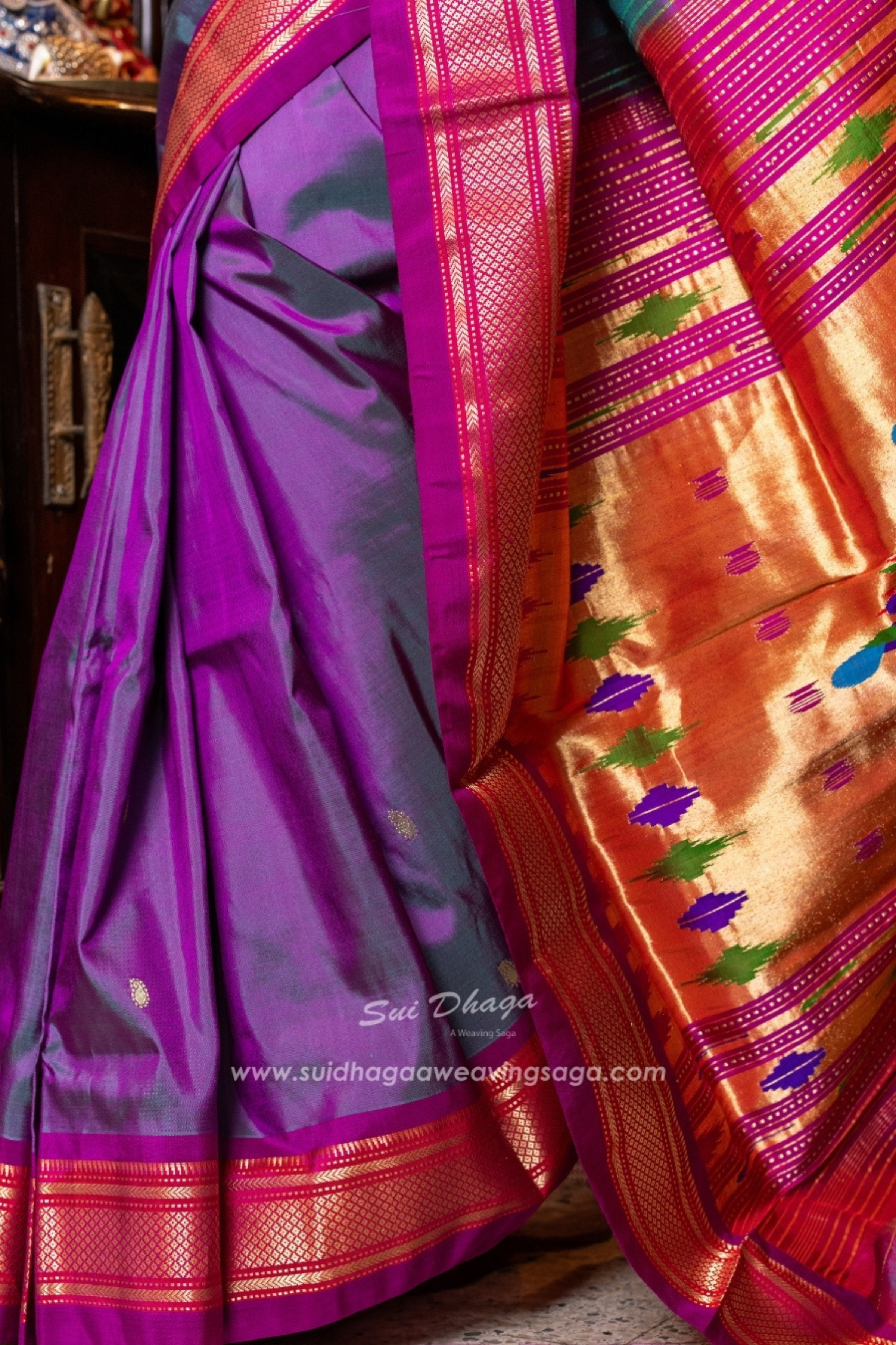 Dual-Tone Pure Silk Saree