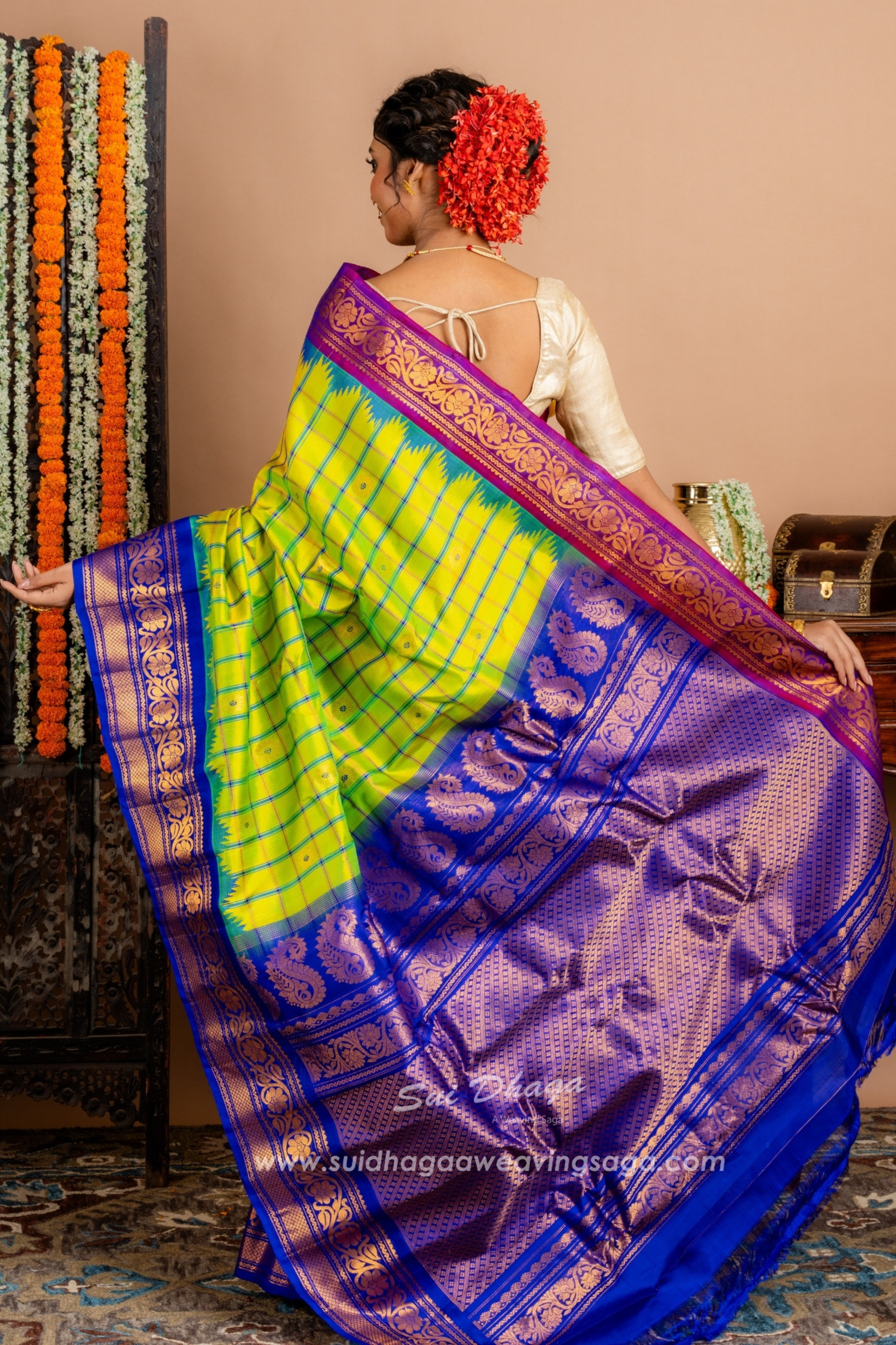 Ganga Jamuna Gadwal Silk Saree