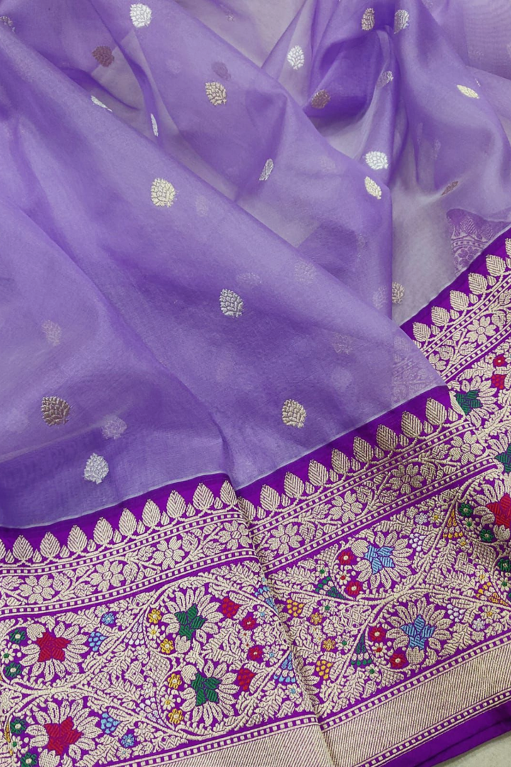 Aarohi Kora Banarasi Saree