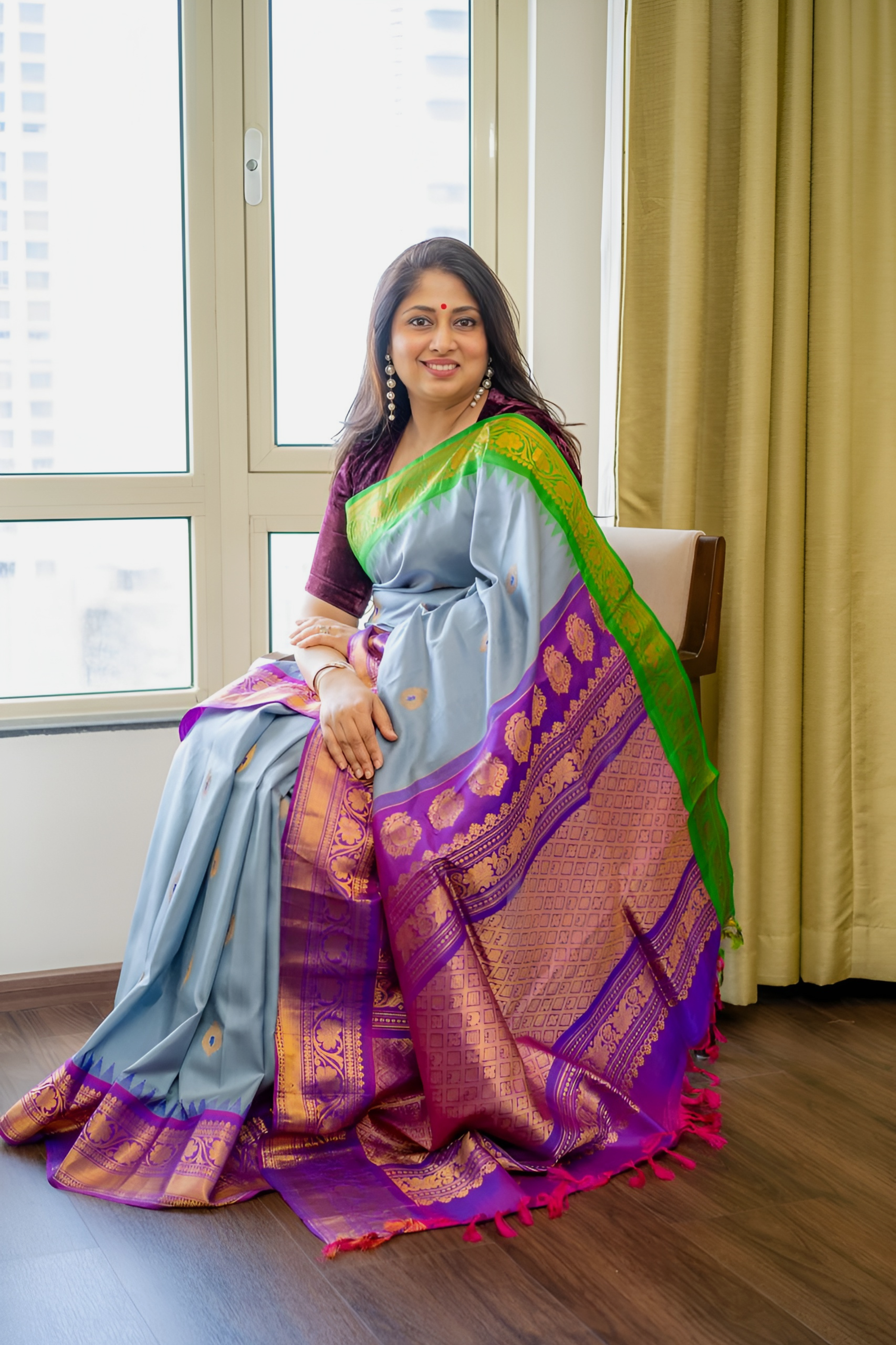 Regal Radiance Gadwal Pure Silk Saree