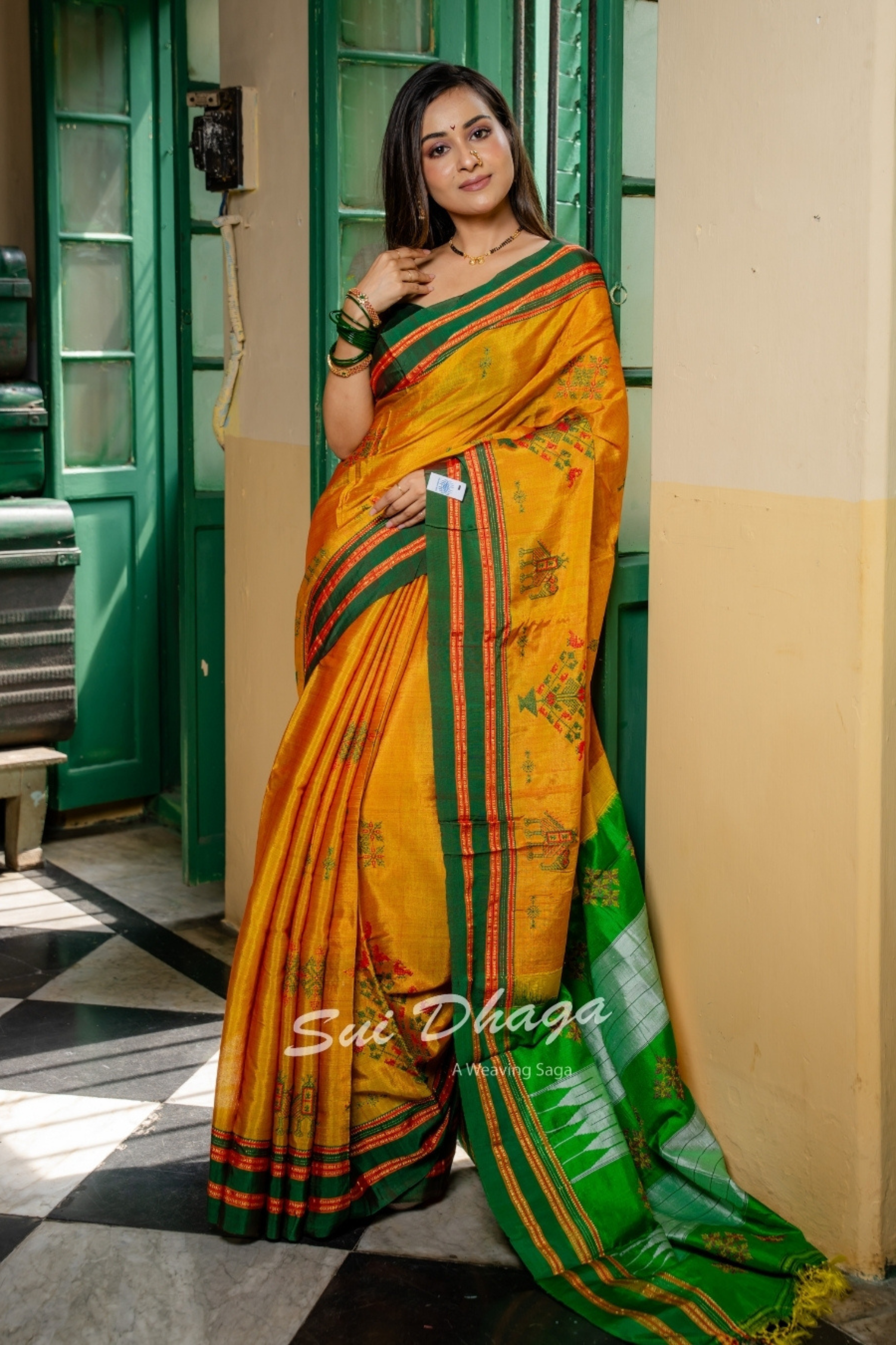 Kasuti Work Handwoven Saree