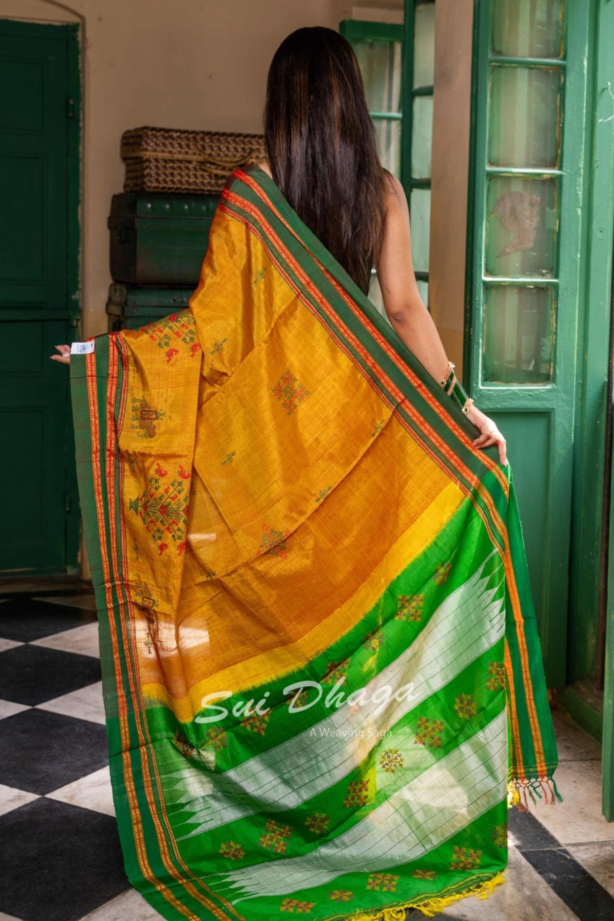Kasuti Work Handwoven Saree