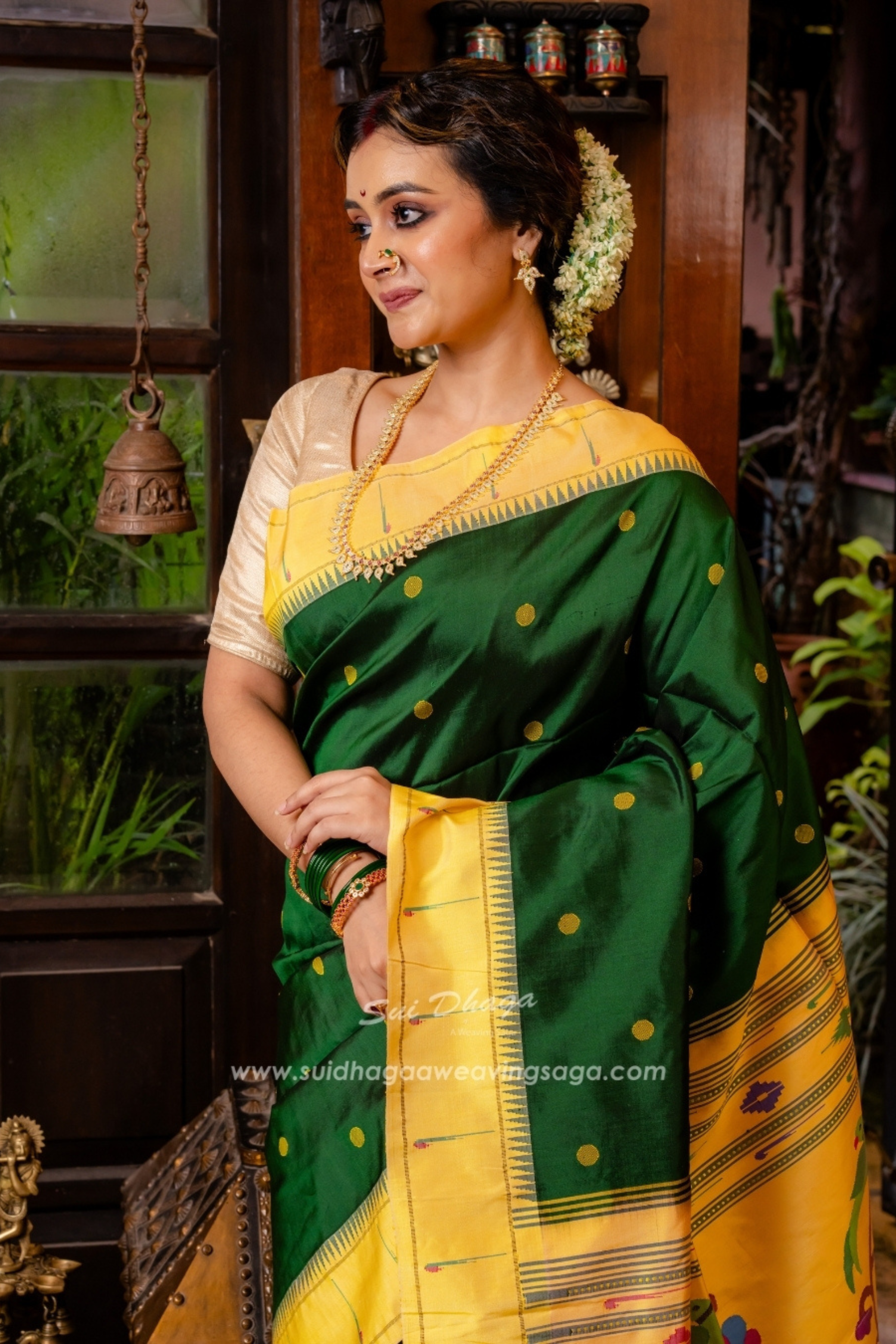 Muniya Pure Silk Paithani Saree
