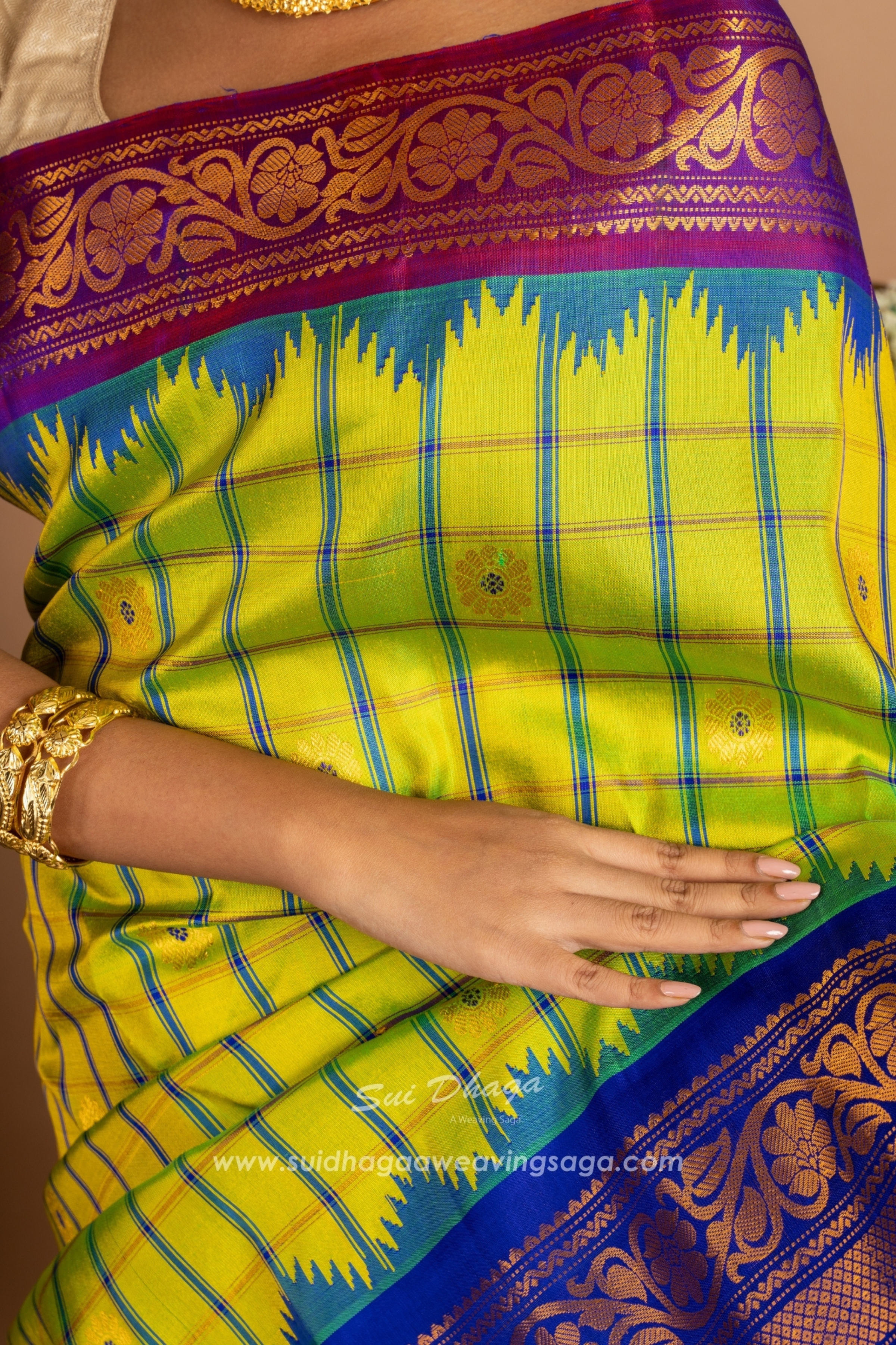 Ganga Jamuna Gadwal Silk Saree