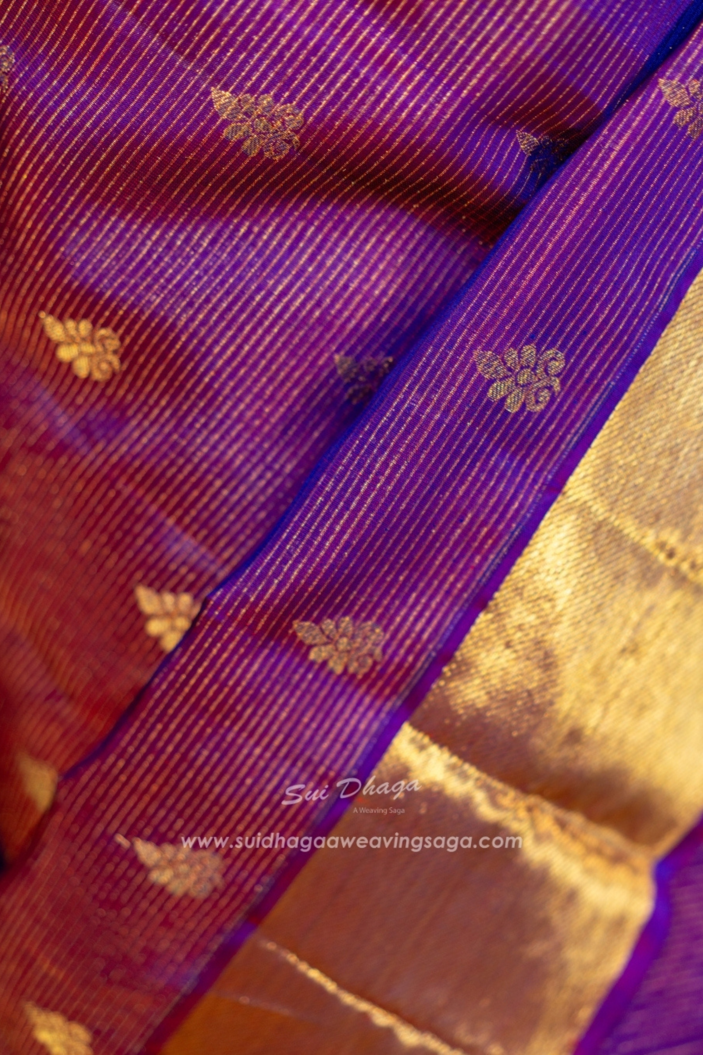 Kanjivaram Purple Pure Silk Saree