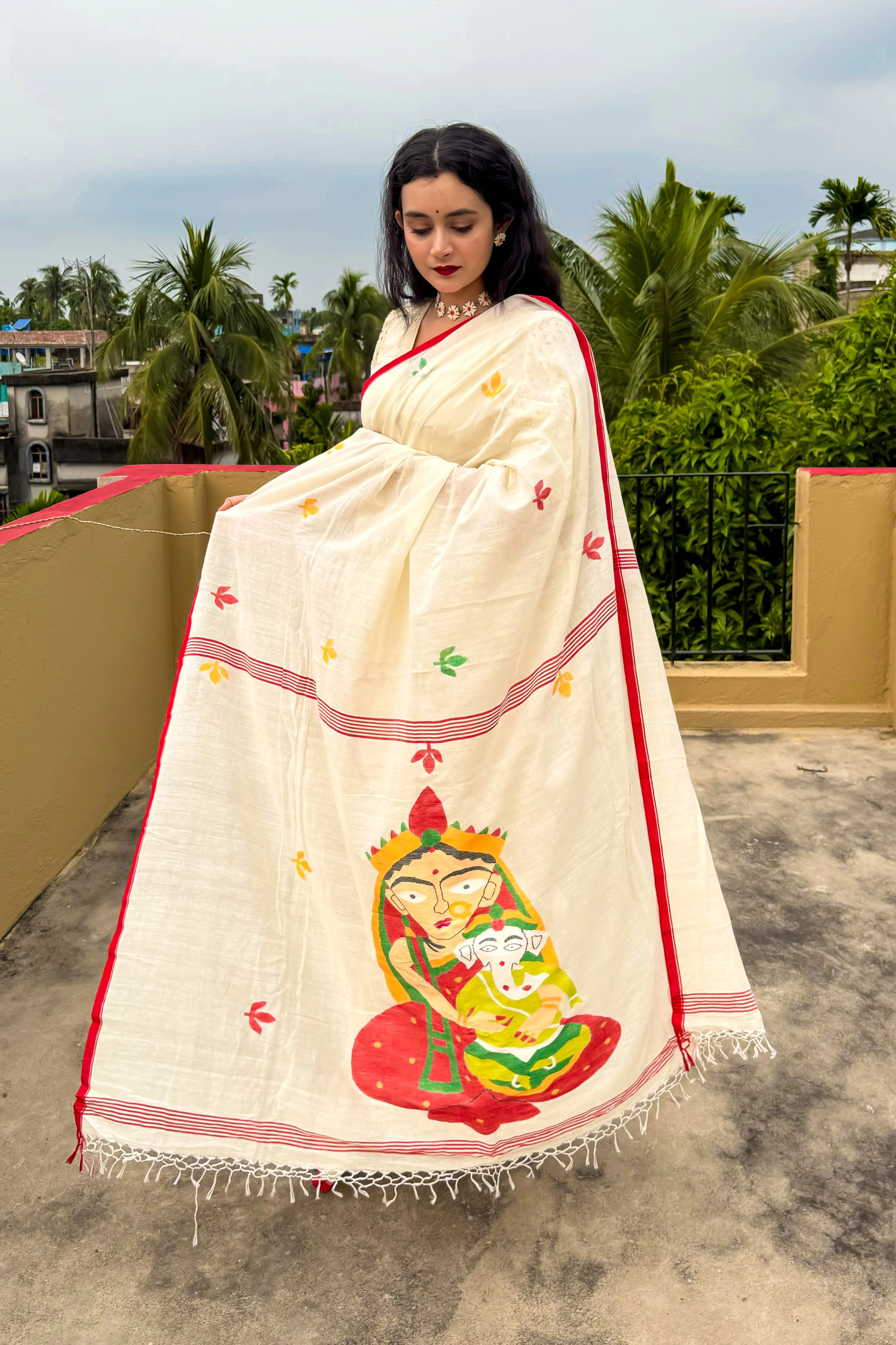 Handwoven cotton Jamdani